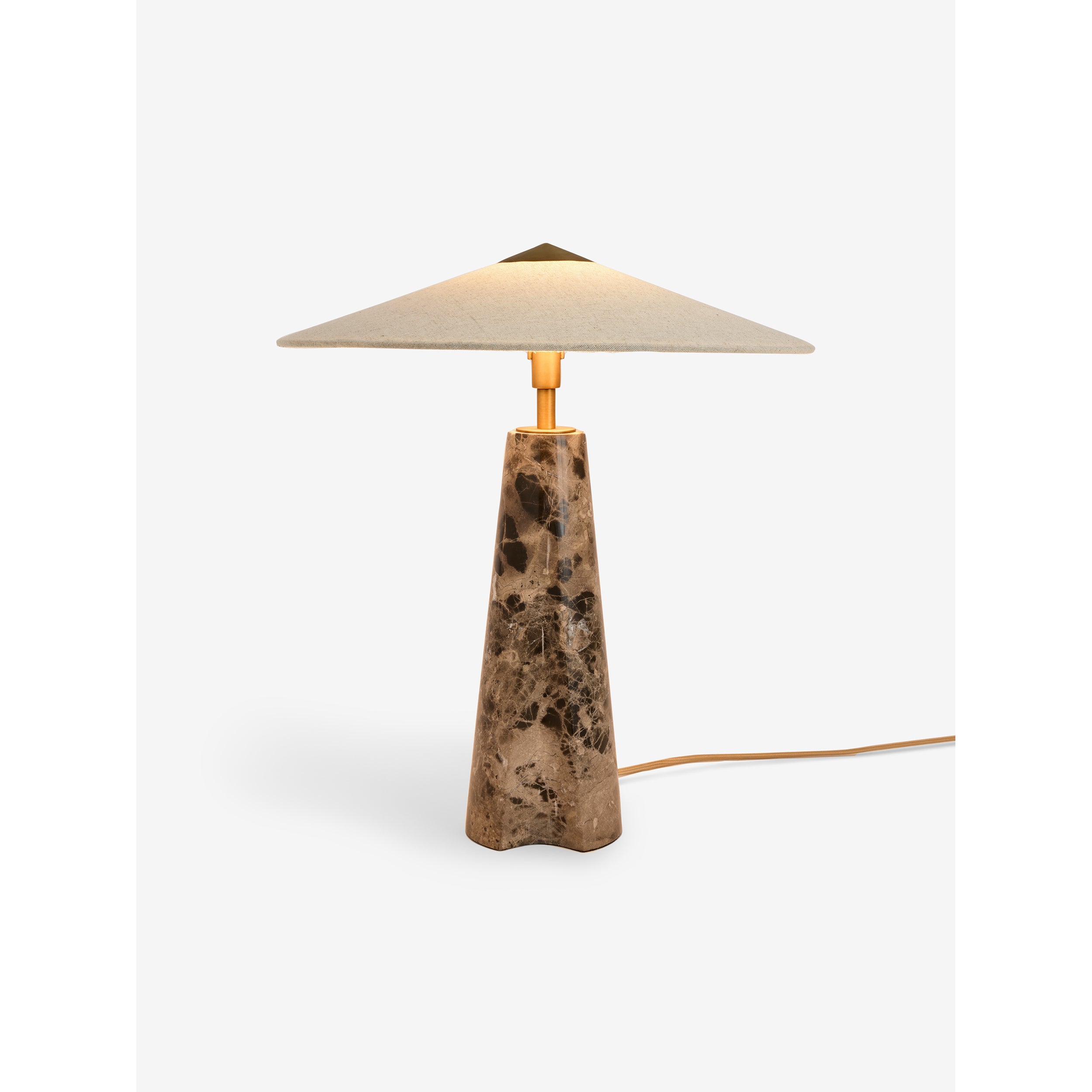 MADE.COM Heath Marble Table Lamp - Black & Brown