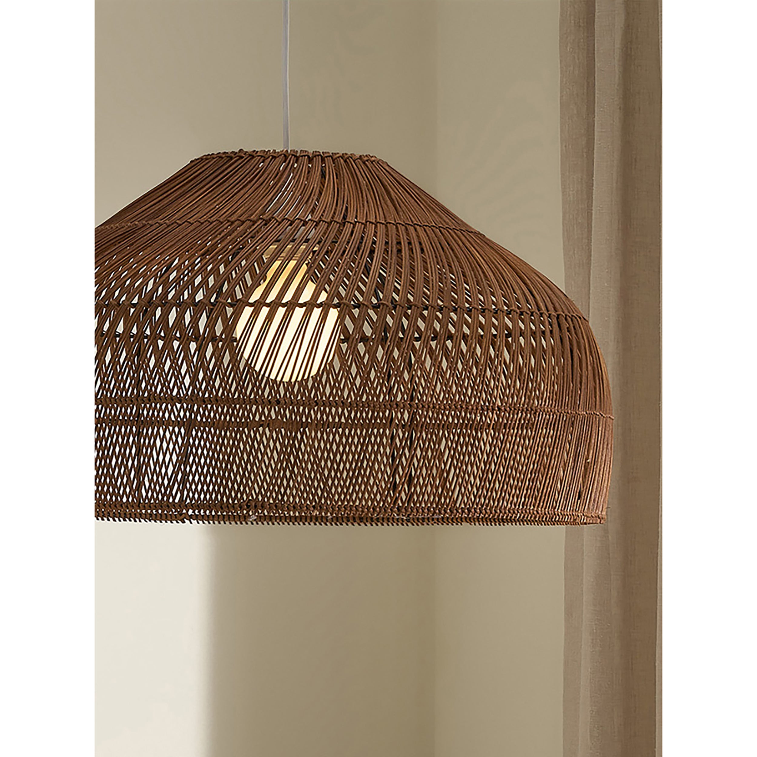 MADE.COM Java Large Lamp Shade - Dark Rattan
