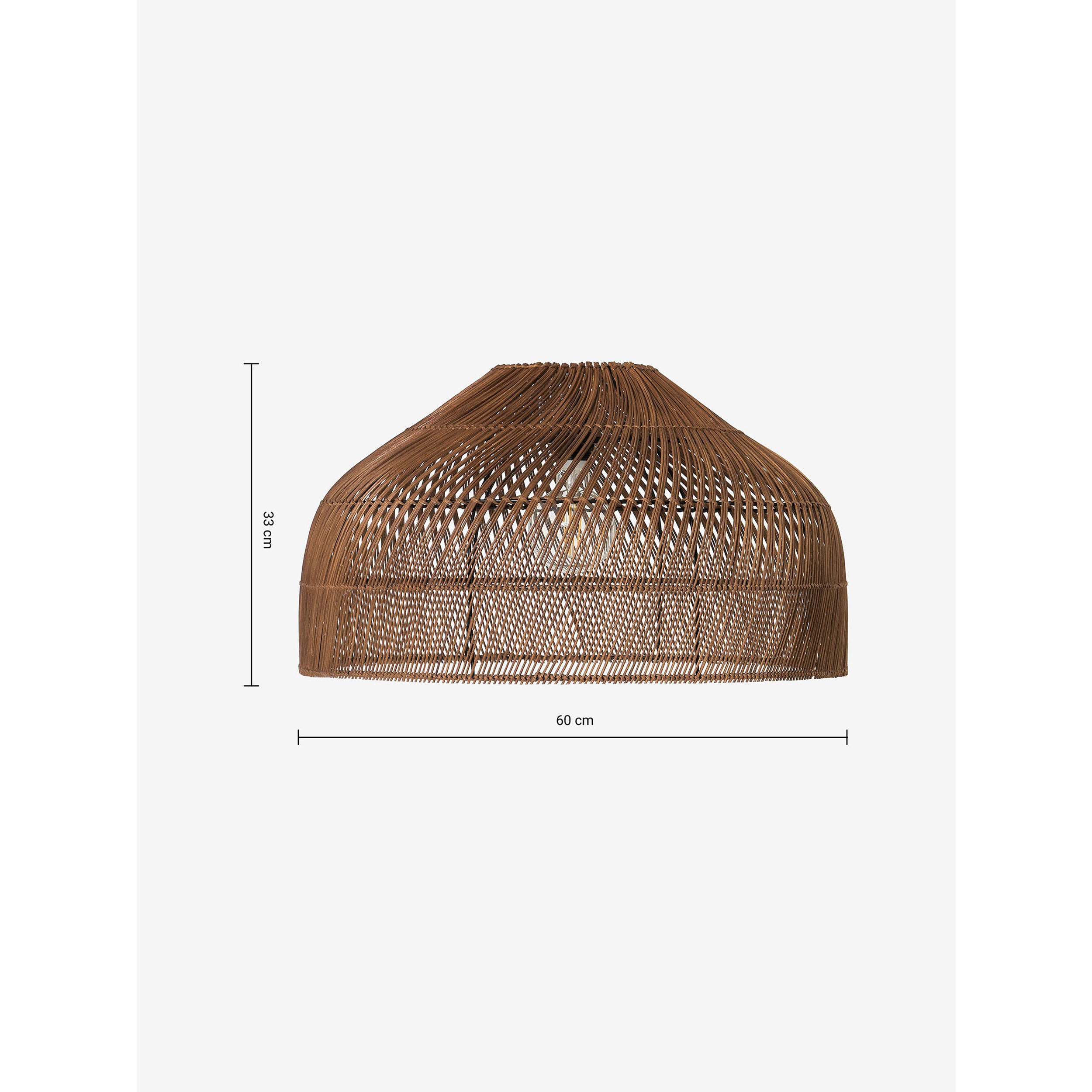 MADE.COM Java Large Lamp Shade - Dark Rattan