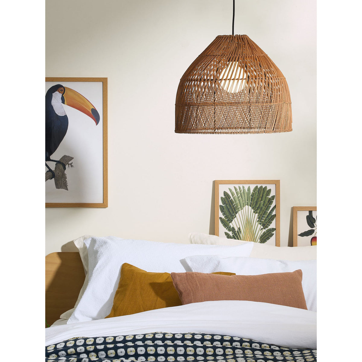 MADE.COM Java Small Lamp Shade - Dark Rattan