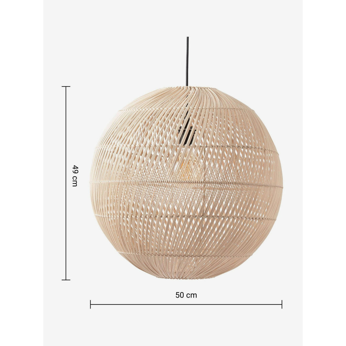 MADE.COM Java Round Lamp Shade - Natural Rattan