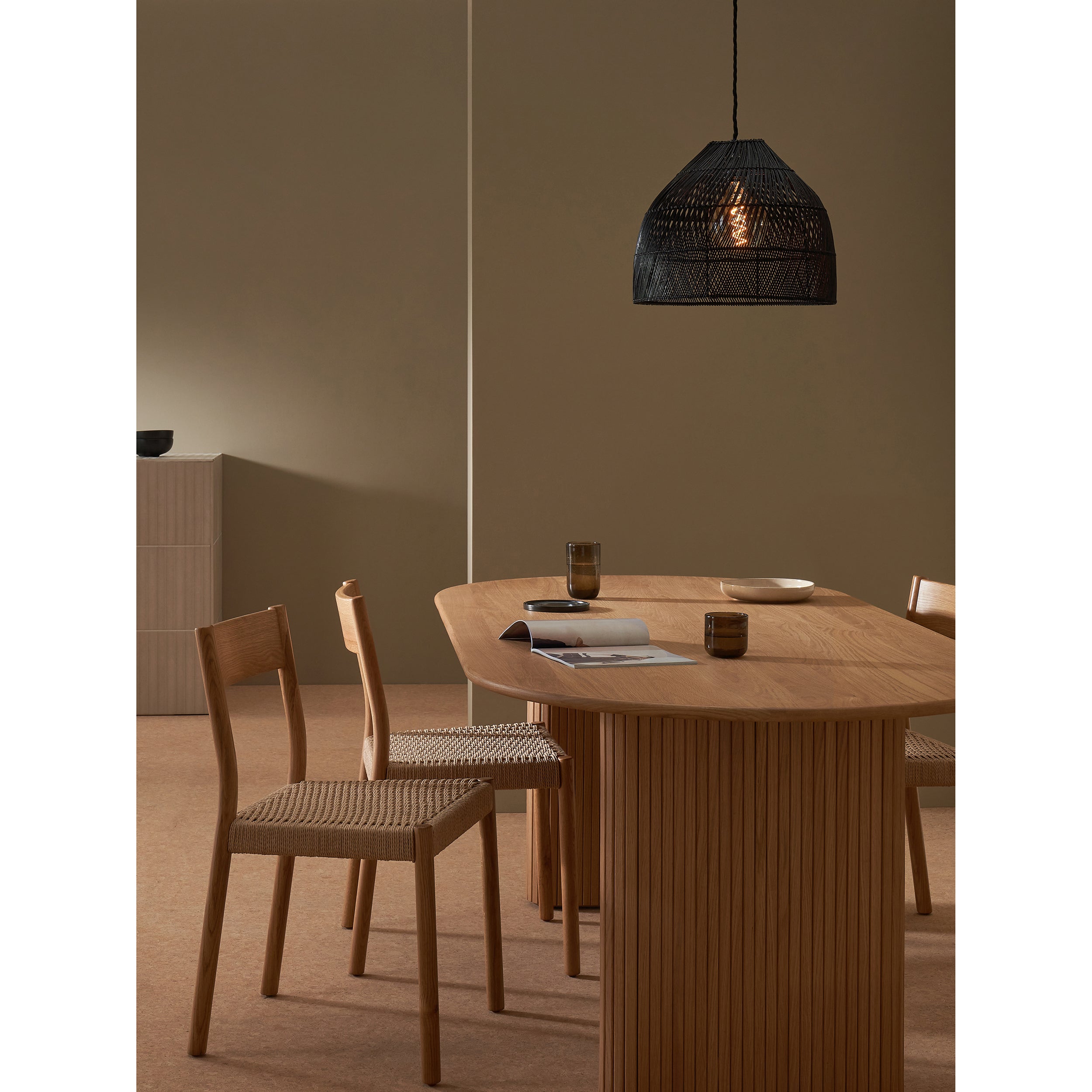 MADE.COM Java Small Lamp Shade - Black Rattan