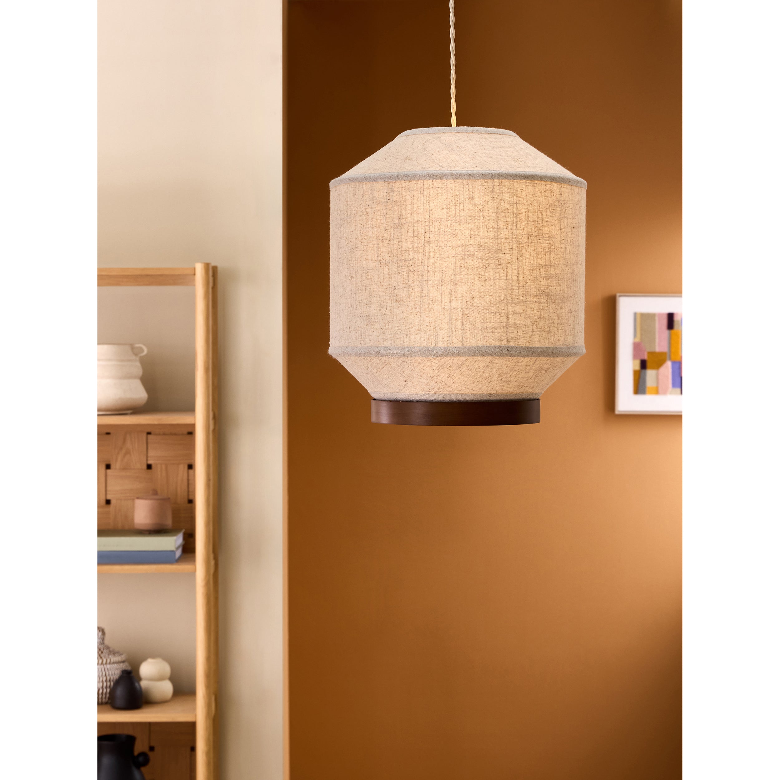 MADE.COM Layla Easy Fit Shade - Cream & Wood