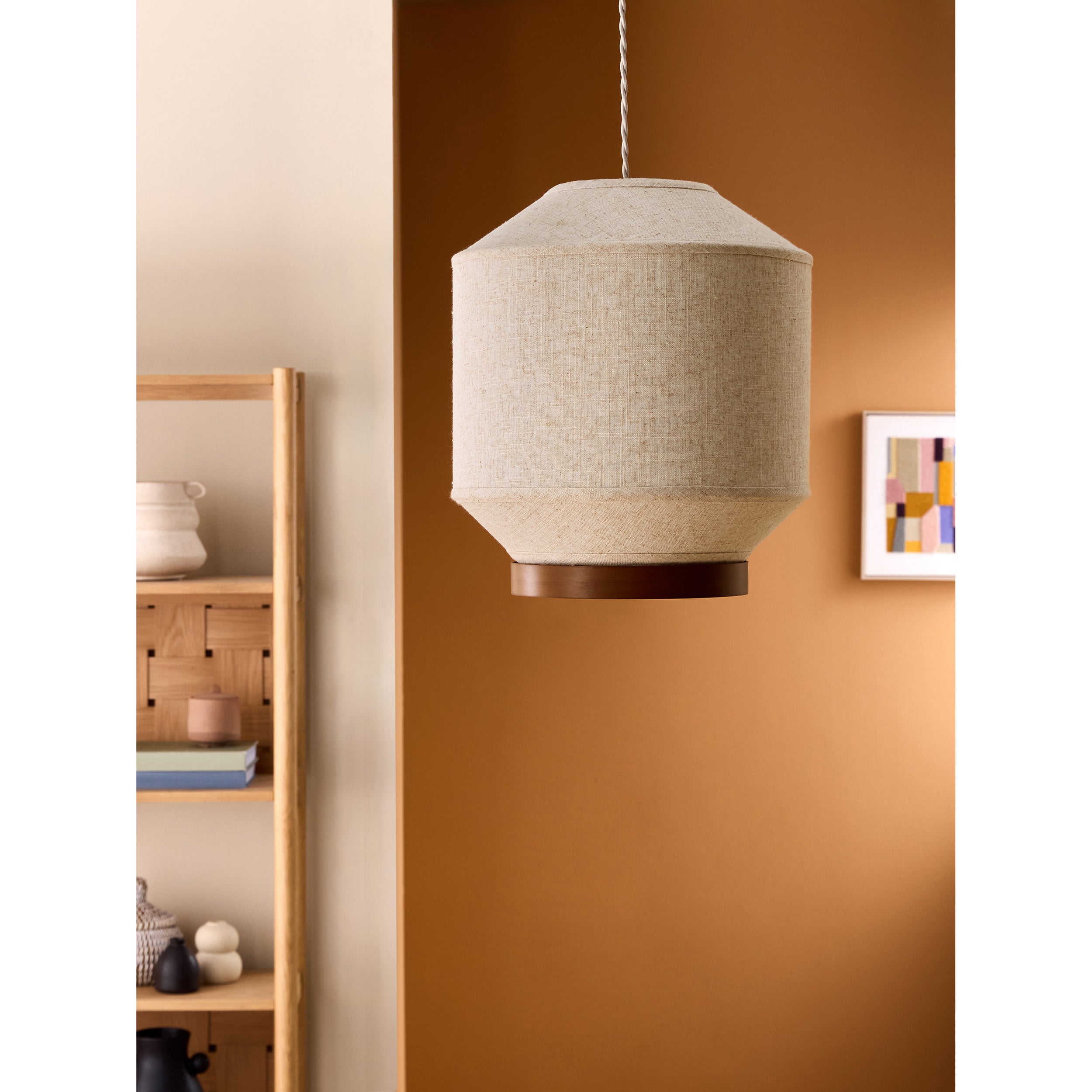 MADE.COM Layla Easy Fit Shade - Cream & Wood
