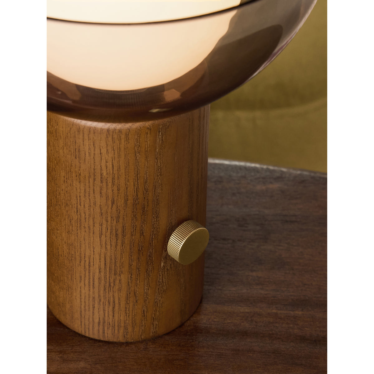 MADE.COM Layla Table Lamp - Dark Wood