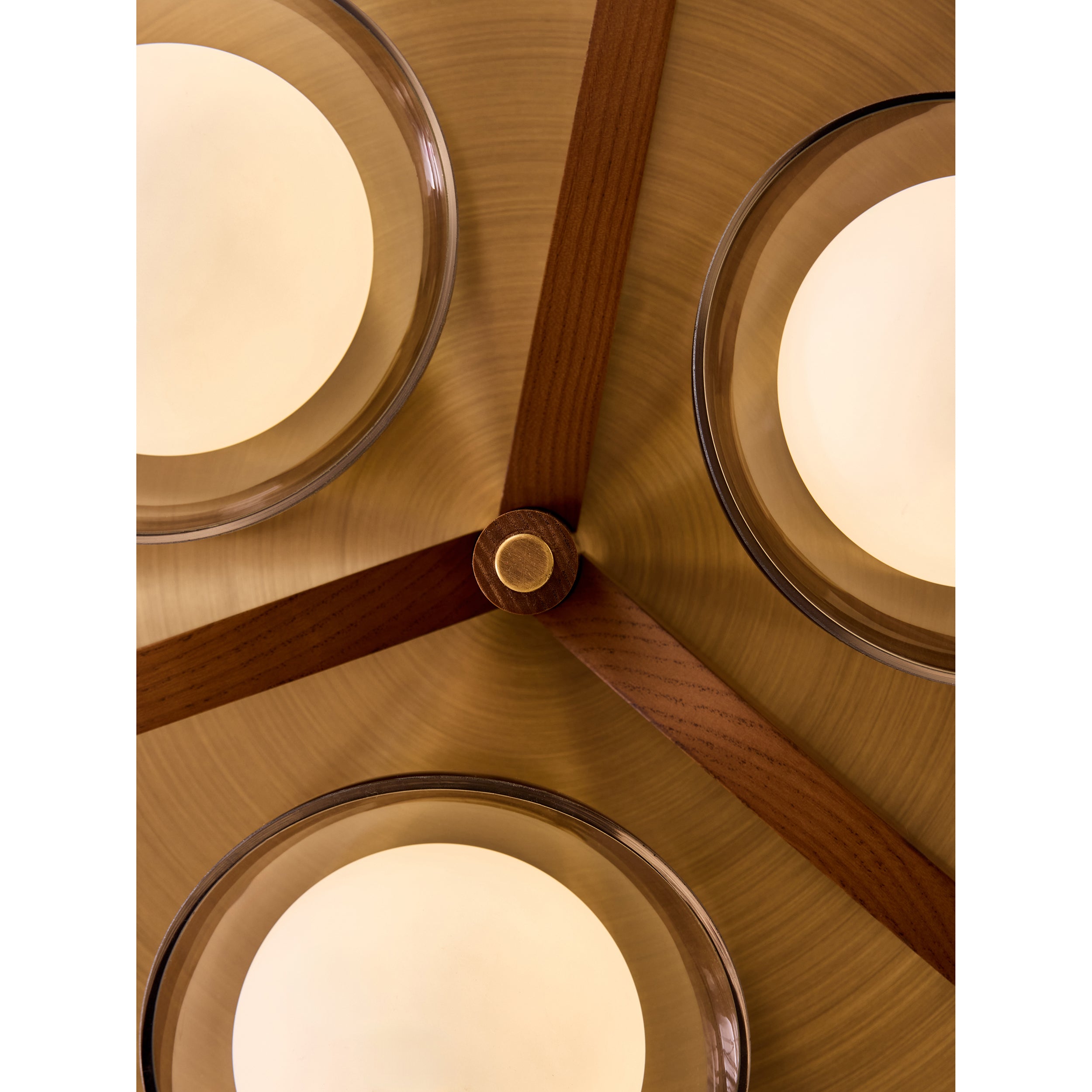 MADE.COM Layla 3 Light Flush Ceiling Light - Brown