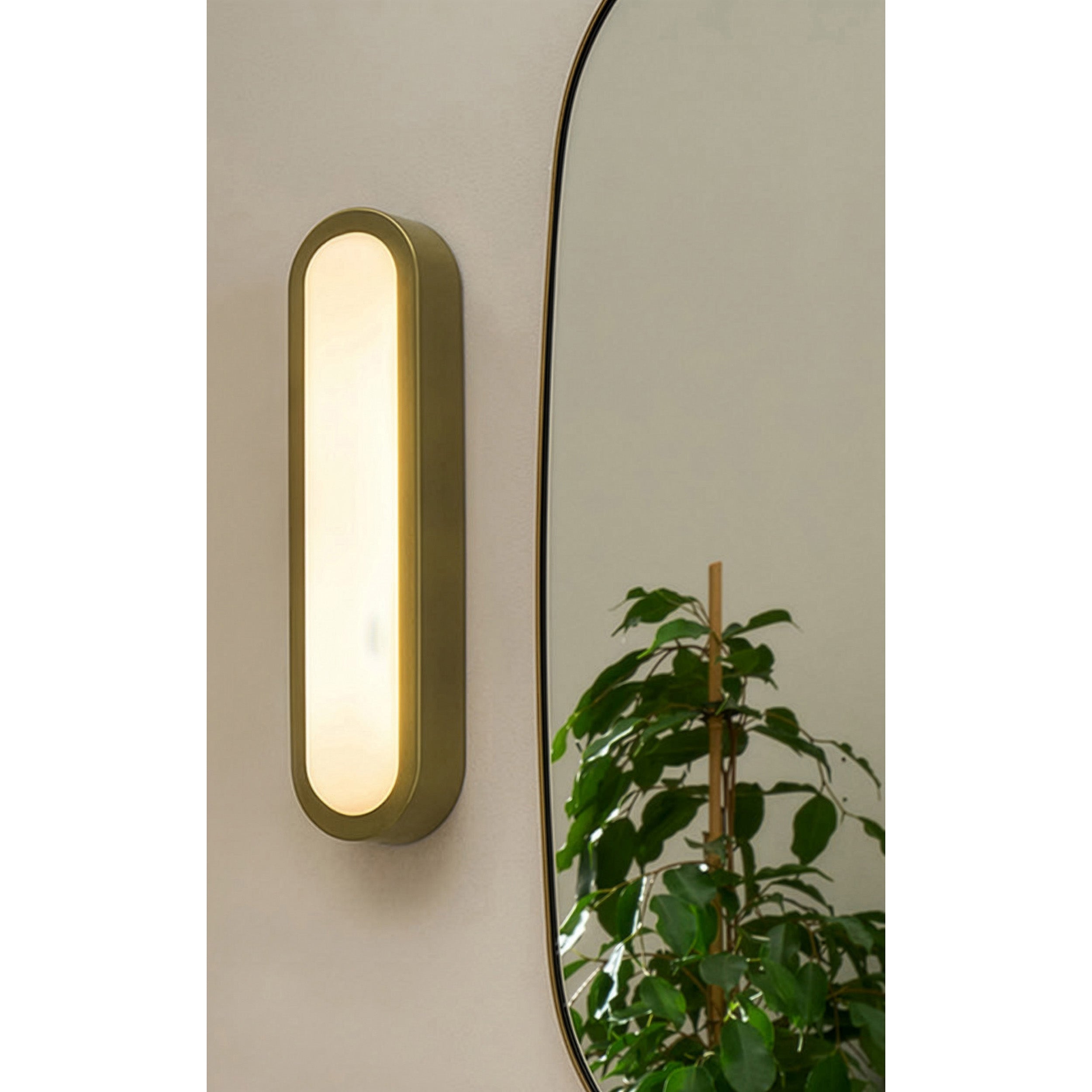 MADE.COM Nura Flush IP44 Bathroom Wall Light - Brass