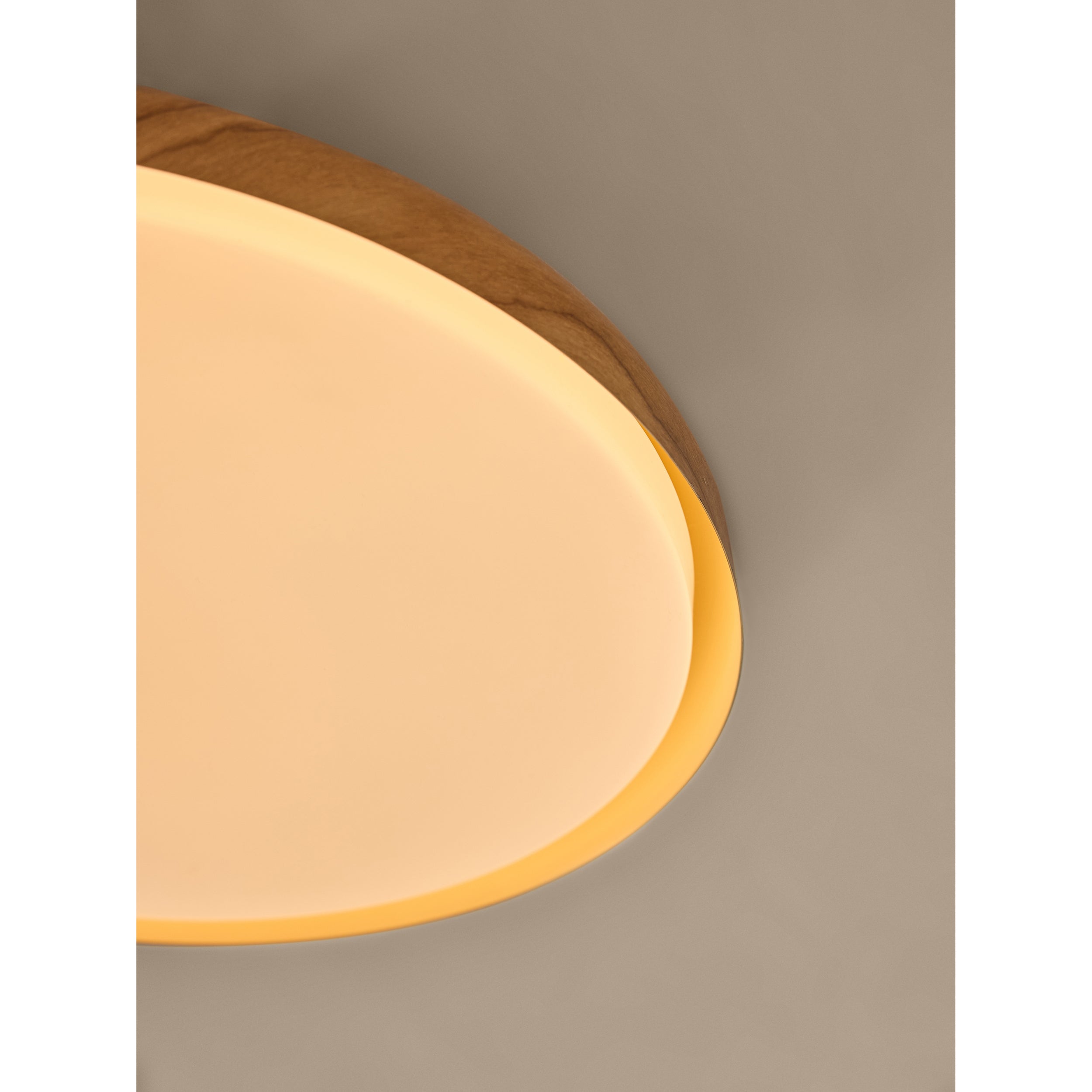 MADE.COM Nura Flush IP44 Bathroom Ceiling Light - Wood Effect