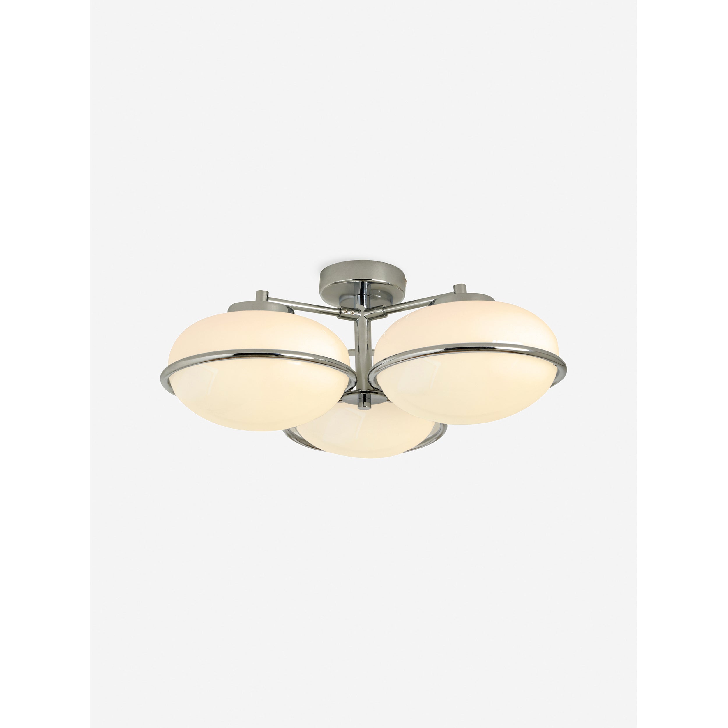 MADE.COM Piper 3 Light Flush Ceiling Light - Chrome