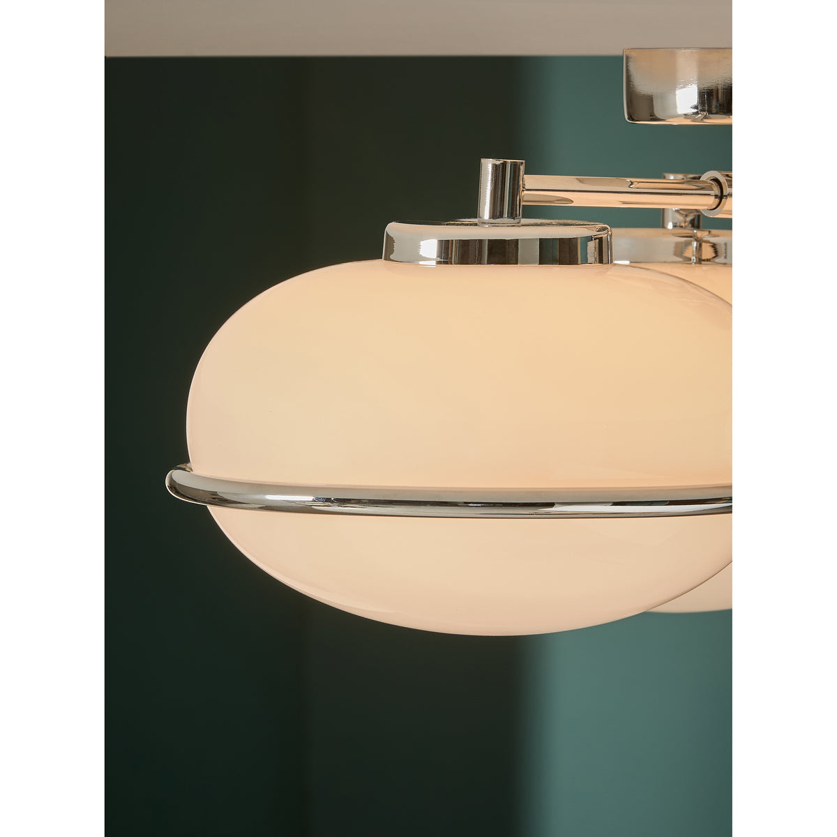 MADE.COM Piper 3 Light Flush Ceiling Light - Chrome