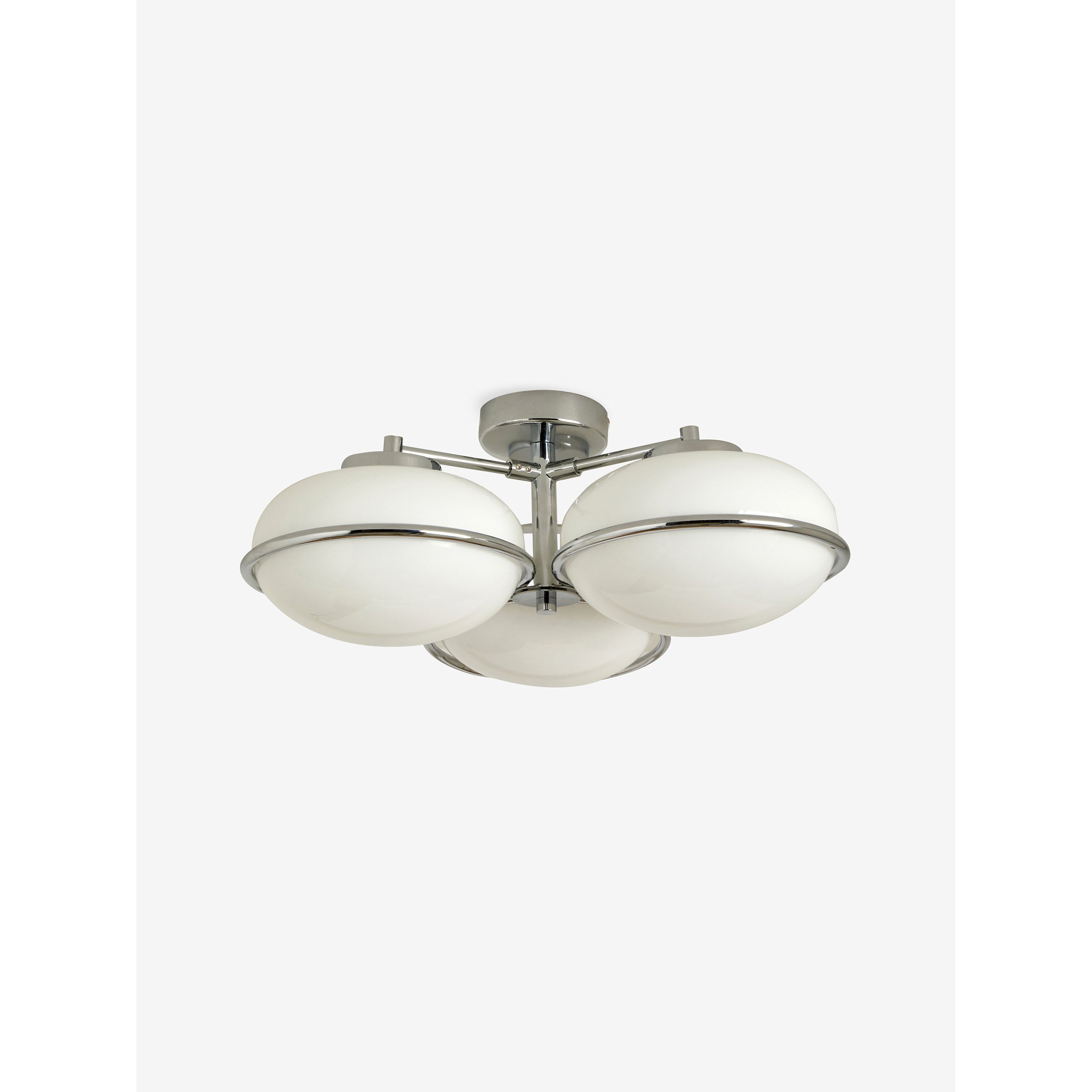MADE.COM Piper 3 Light Flush Ceiling Light - Chrome