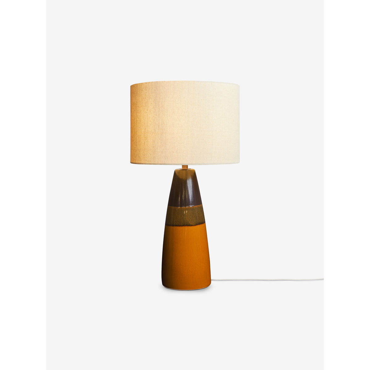 MADE.COM Vince Ceramic Table Lamp - Brown Glaze