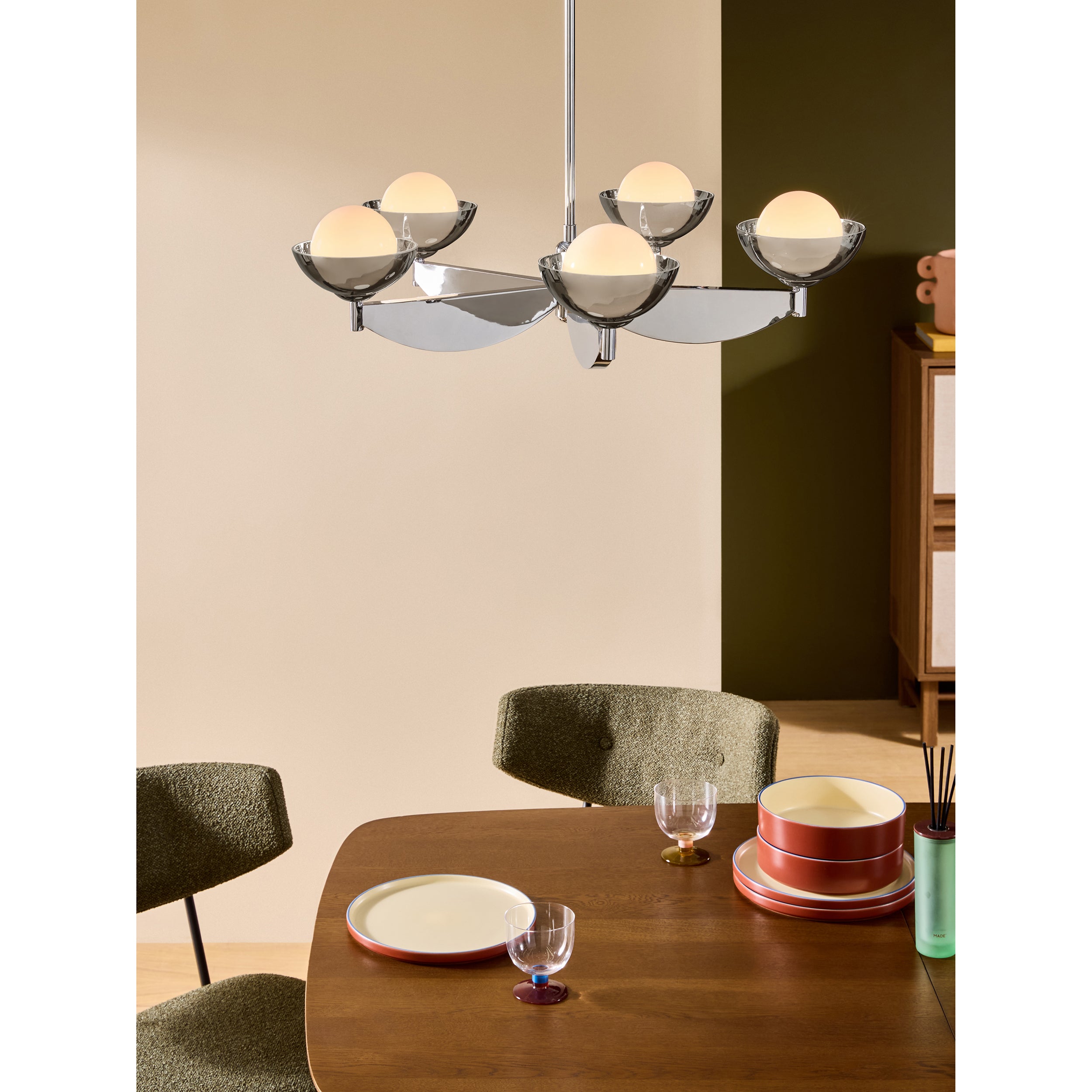 MADE.COM Layla Large Ceiling Light - Chrome