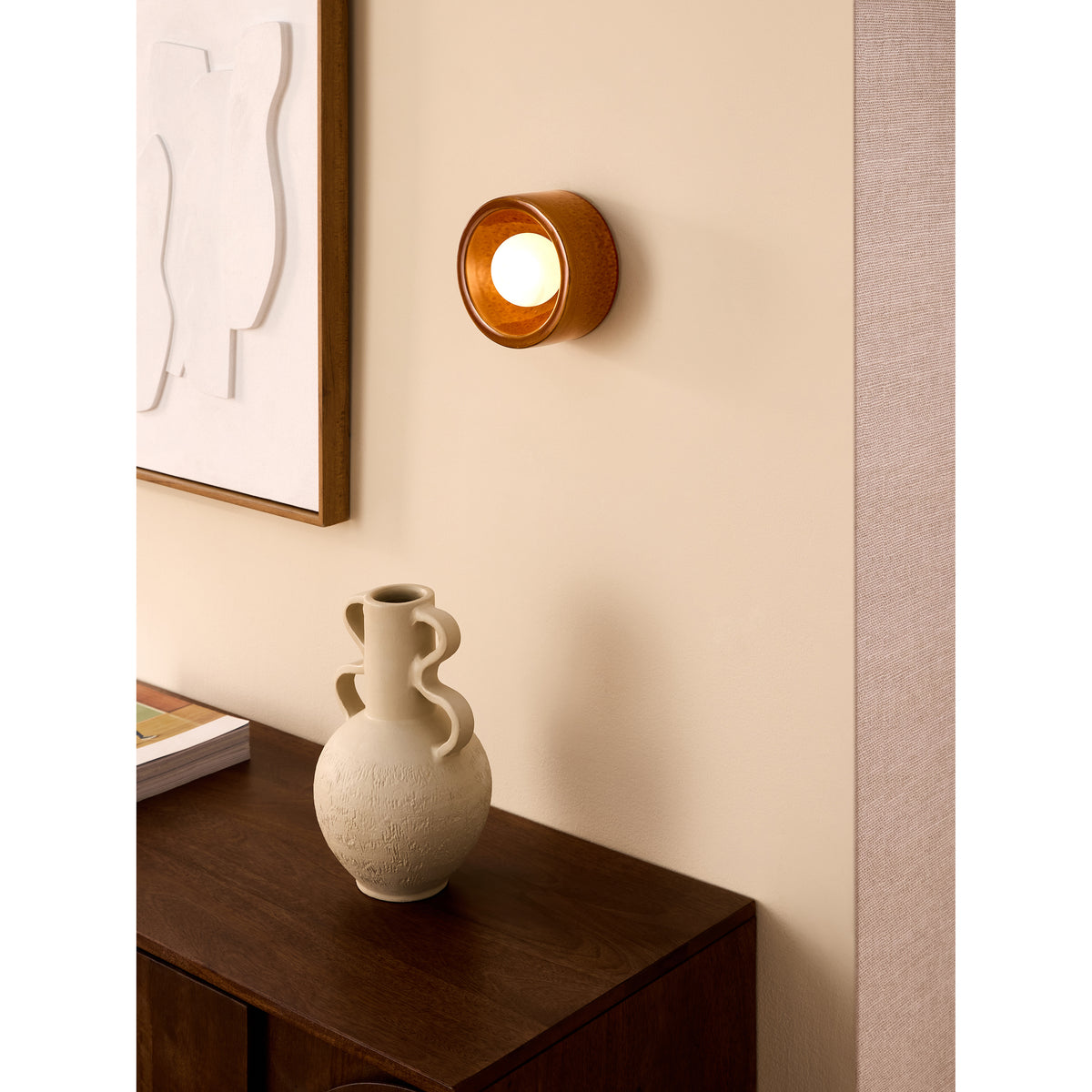 MADE.COM Mavi Ceramic Wall Light - Brown