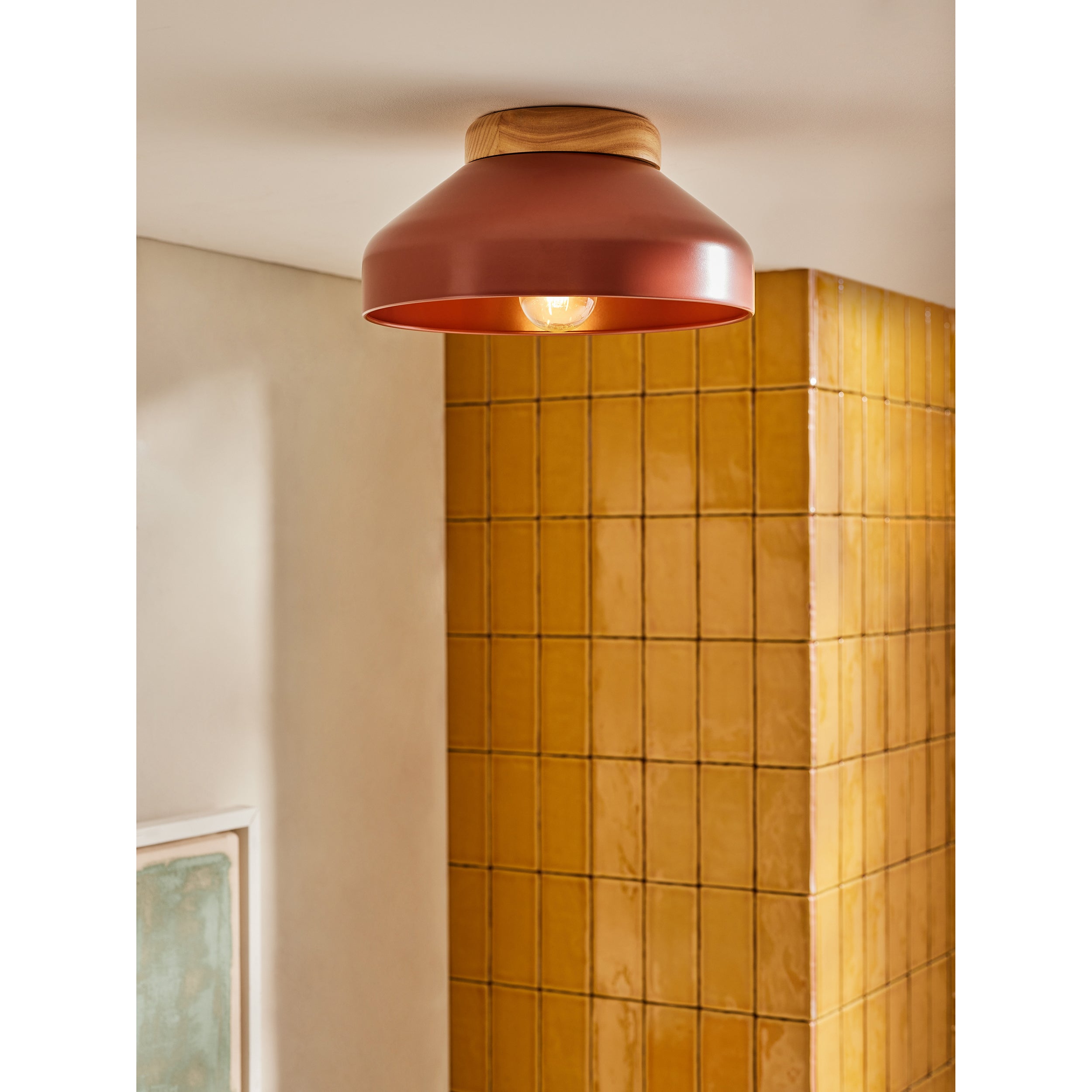 MADE.COM Albert Flush Ceiling Light - Terracotta
