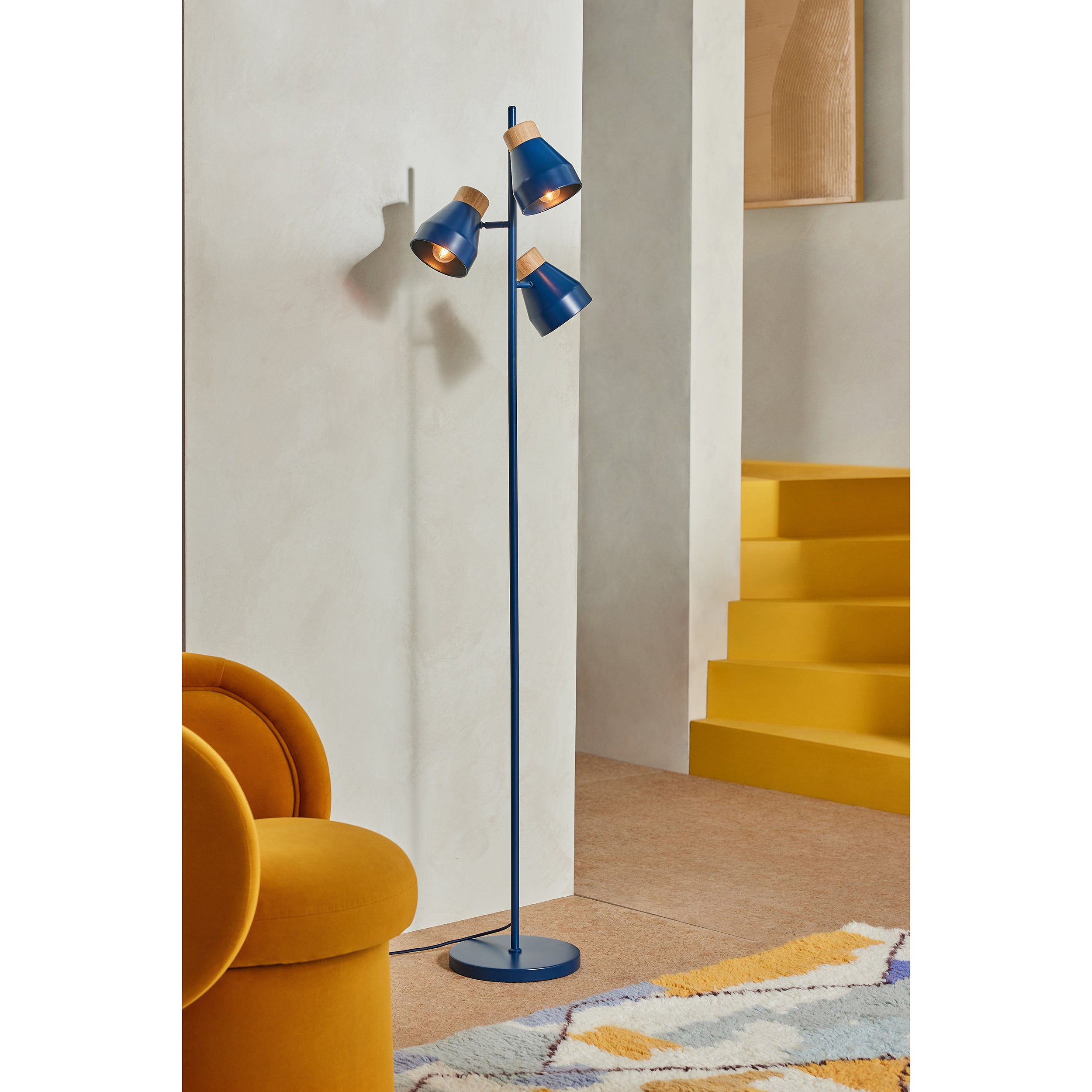 MADE.COM Albert Floor Lamp - Navy