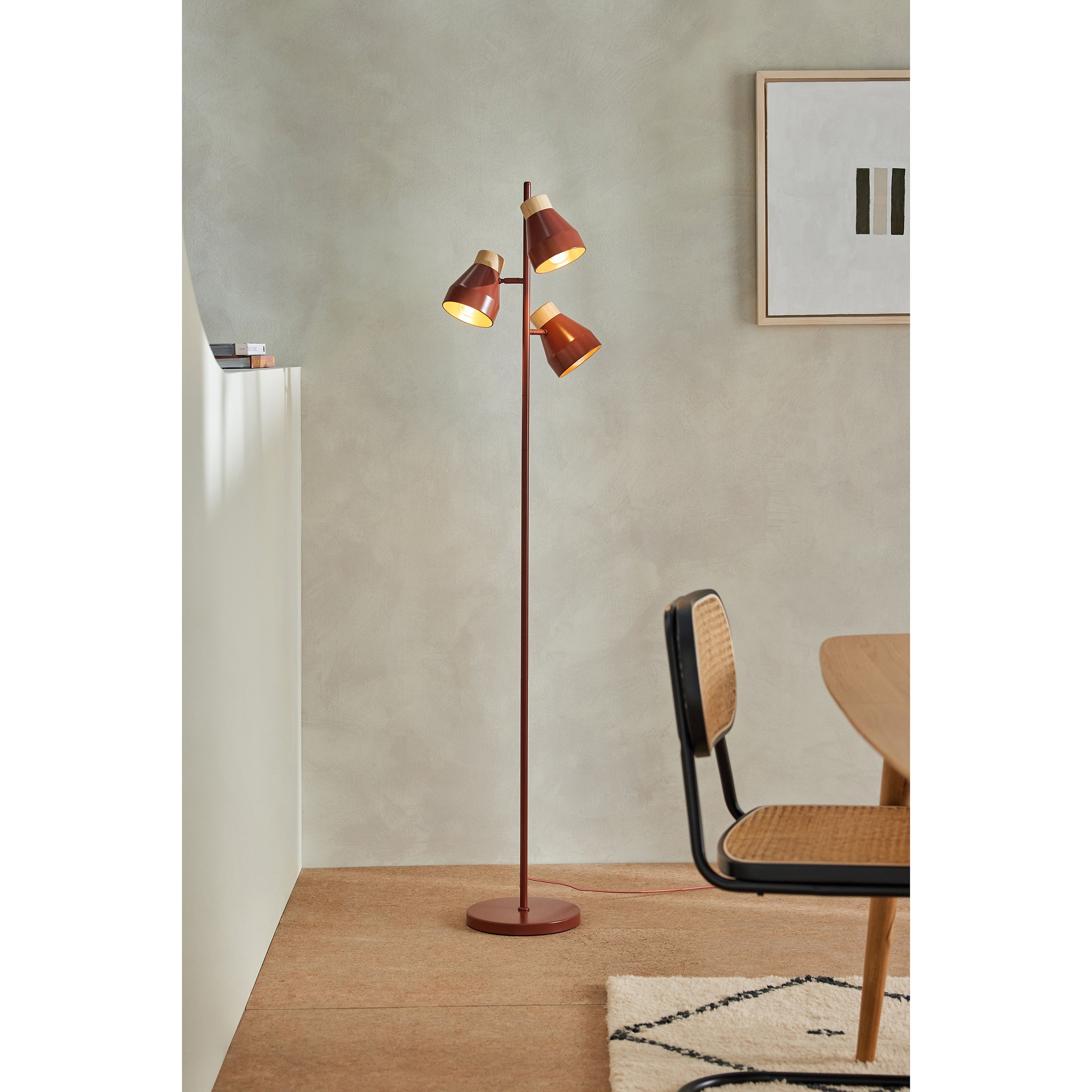 MADE.COM Albert Floor Lamp - Terracotta Red