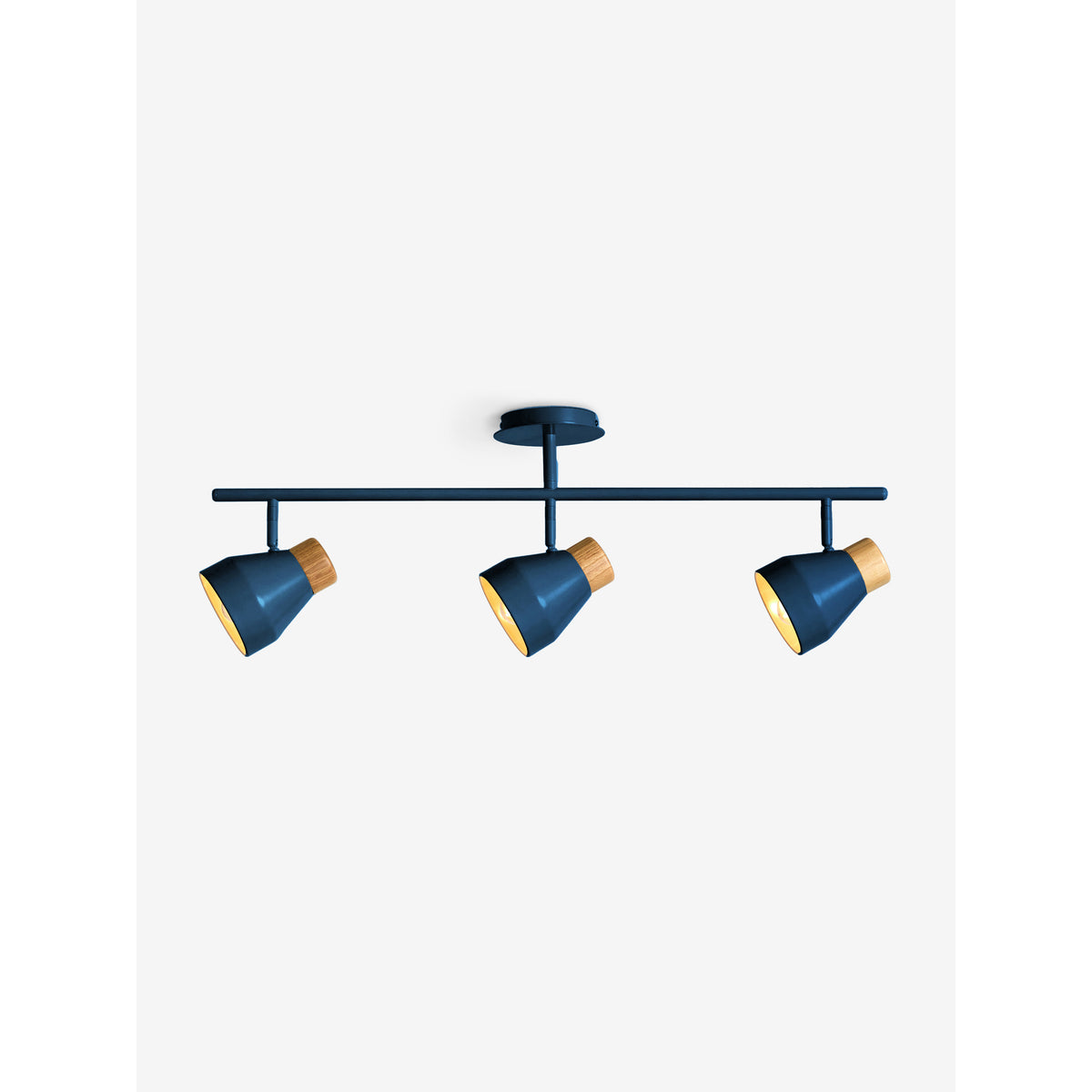 MADE.COM Albert 3 Light Linear Pendant - Navy