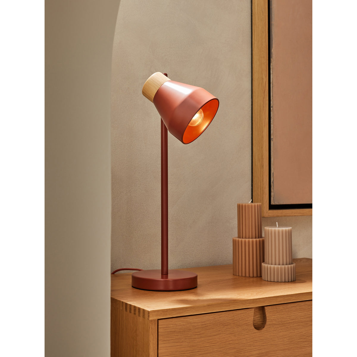 MADE.COM Albert Table Lamp - Red