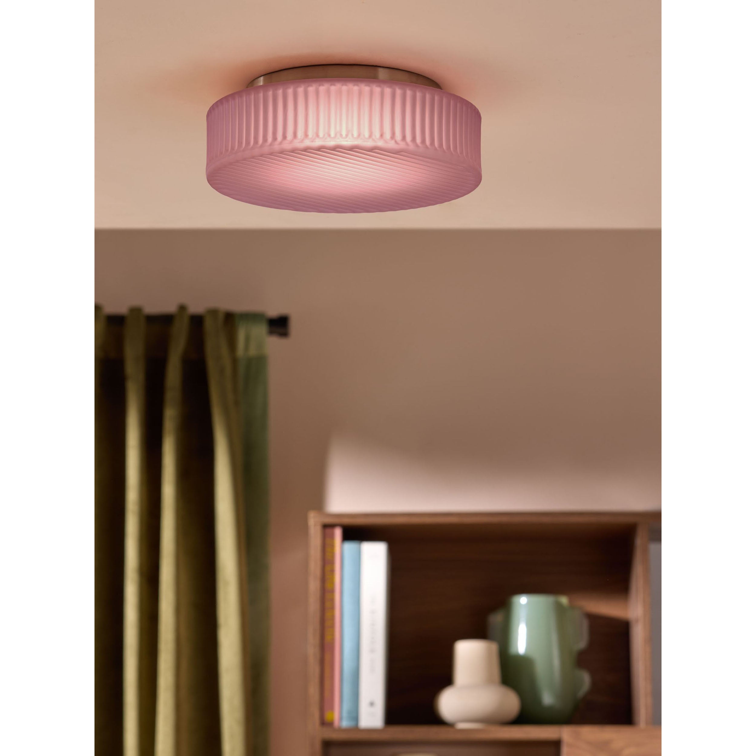 MADE.COM Alma Flush Ceiling Light - Pink