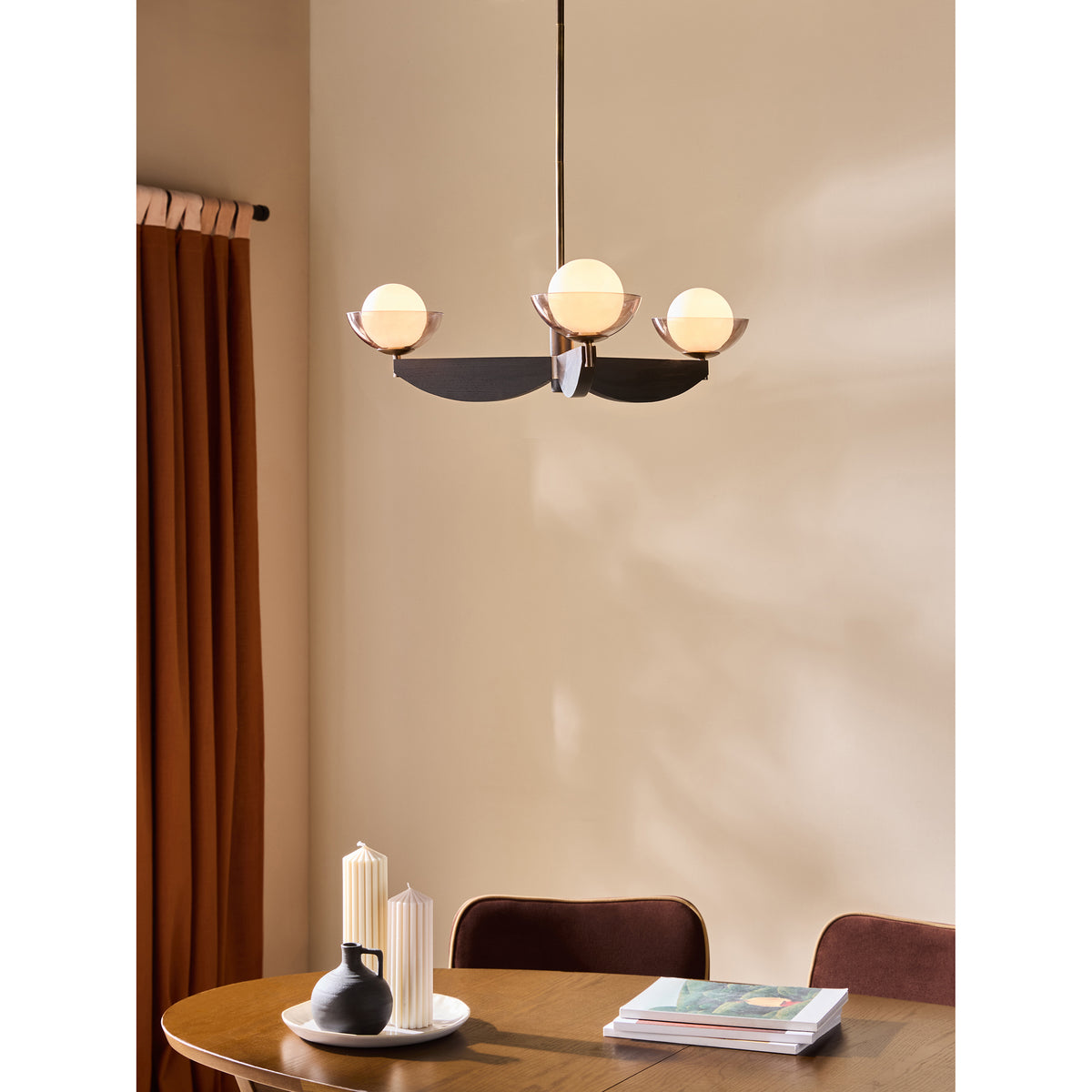 MADE.COM Layla Small Ceiling Light - Black Wood