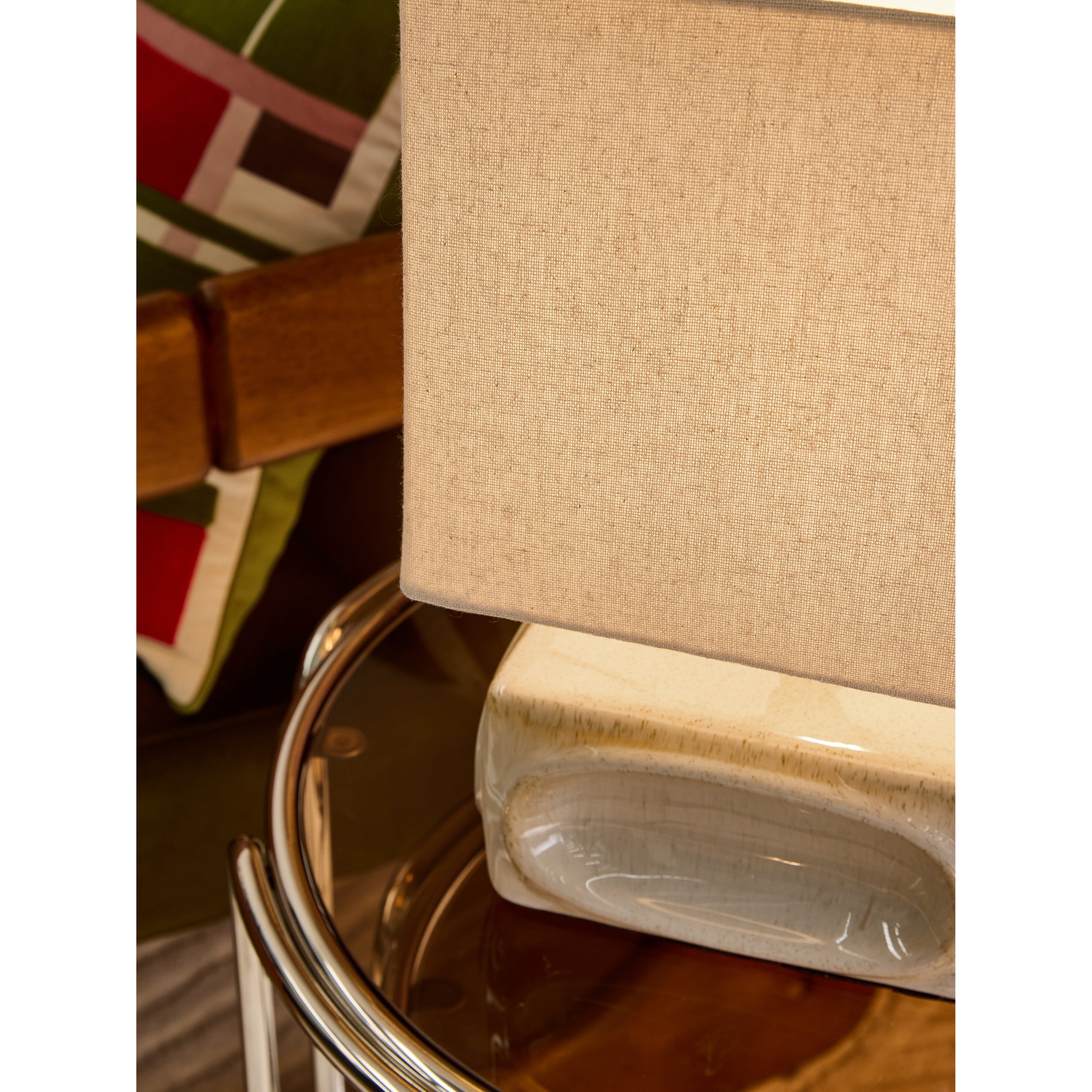 MADE.COM Nell Ceramic Table Lamp - Cream