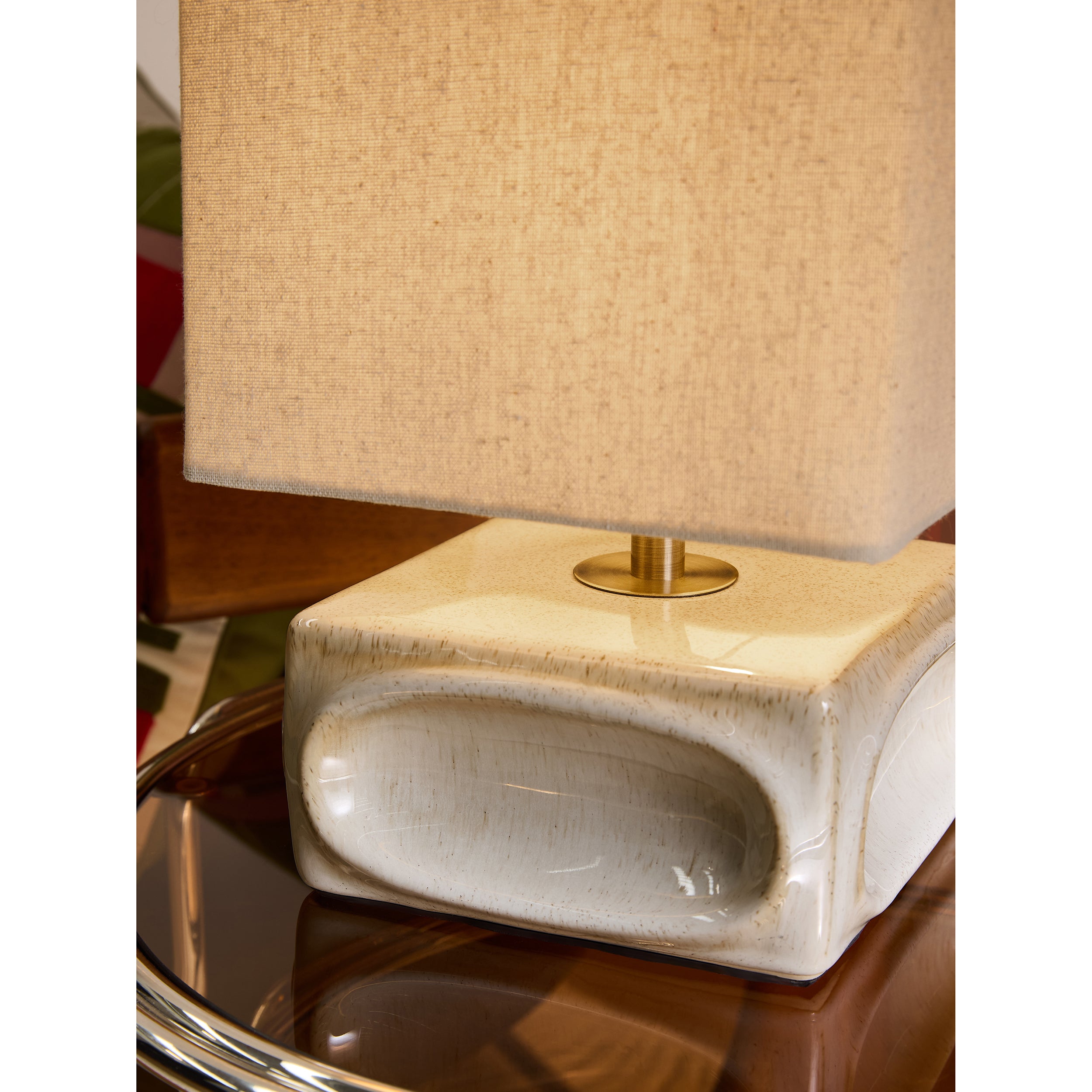 MADE.COM Nell Ceramic Table Lamp - Cream