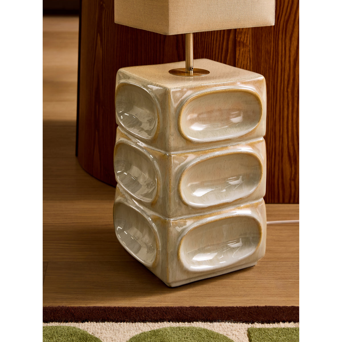 MADE.COM Nell Ceramic Floor Lamp - Cream