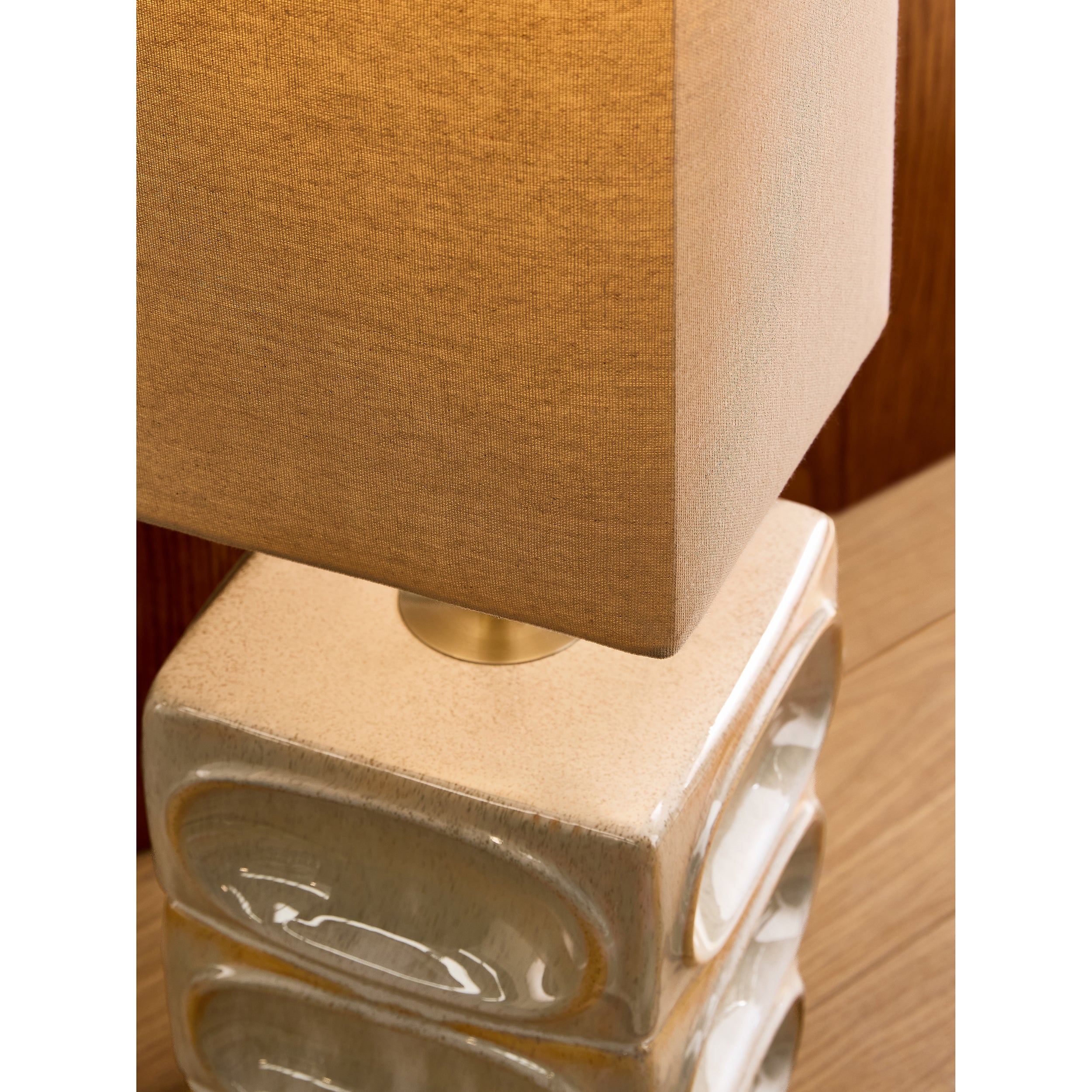 MADE.COM Nell Ceramic Floor Lamp - Cream