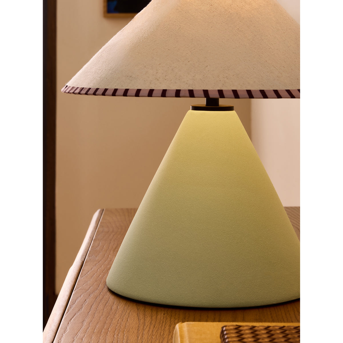 MADE.COM Marlowe Ceramic Table Lamp - Sage Green