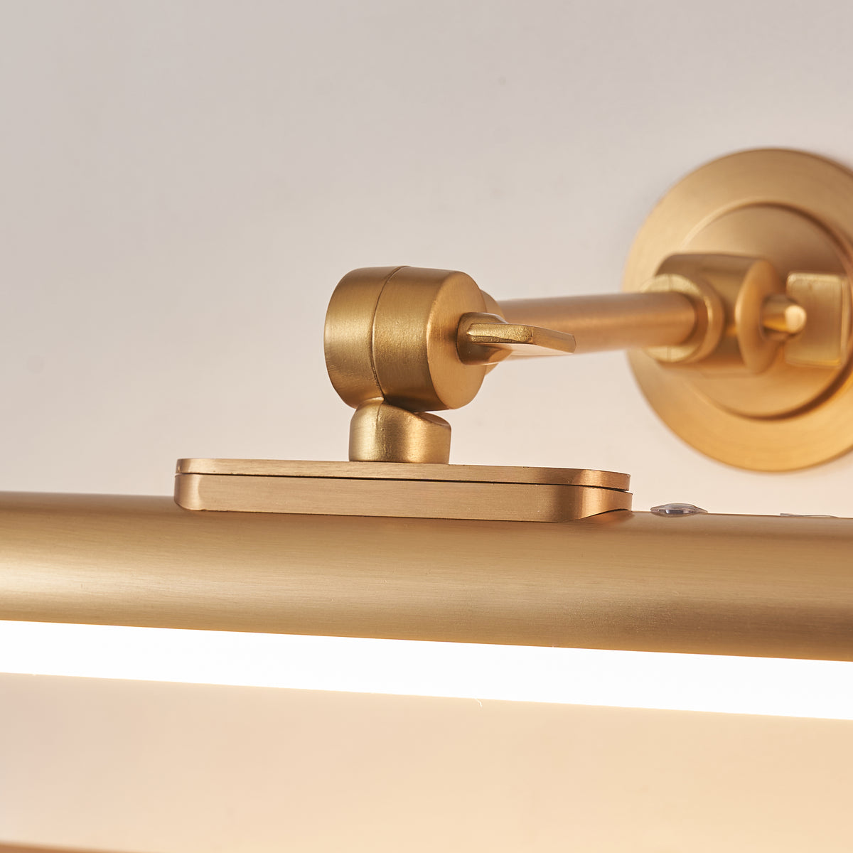 Endon Kas Rechargeable Picture Light - Warm Brass Plate & Frosted PC