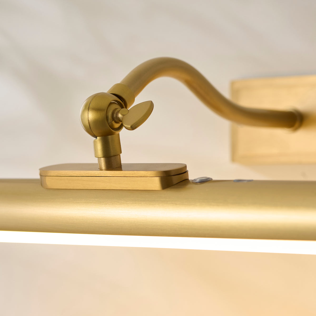 Endon Maris Rechargeable Picture Light - Warm Brass Plate & Frosted PC