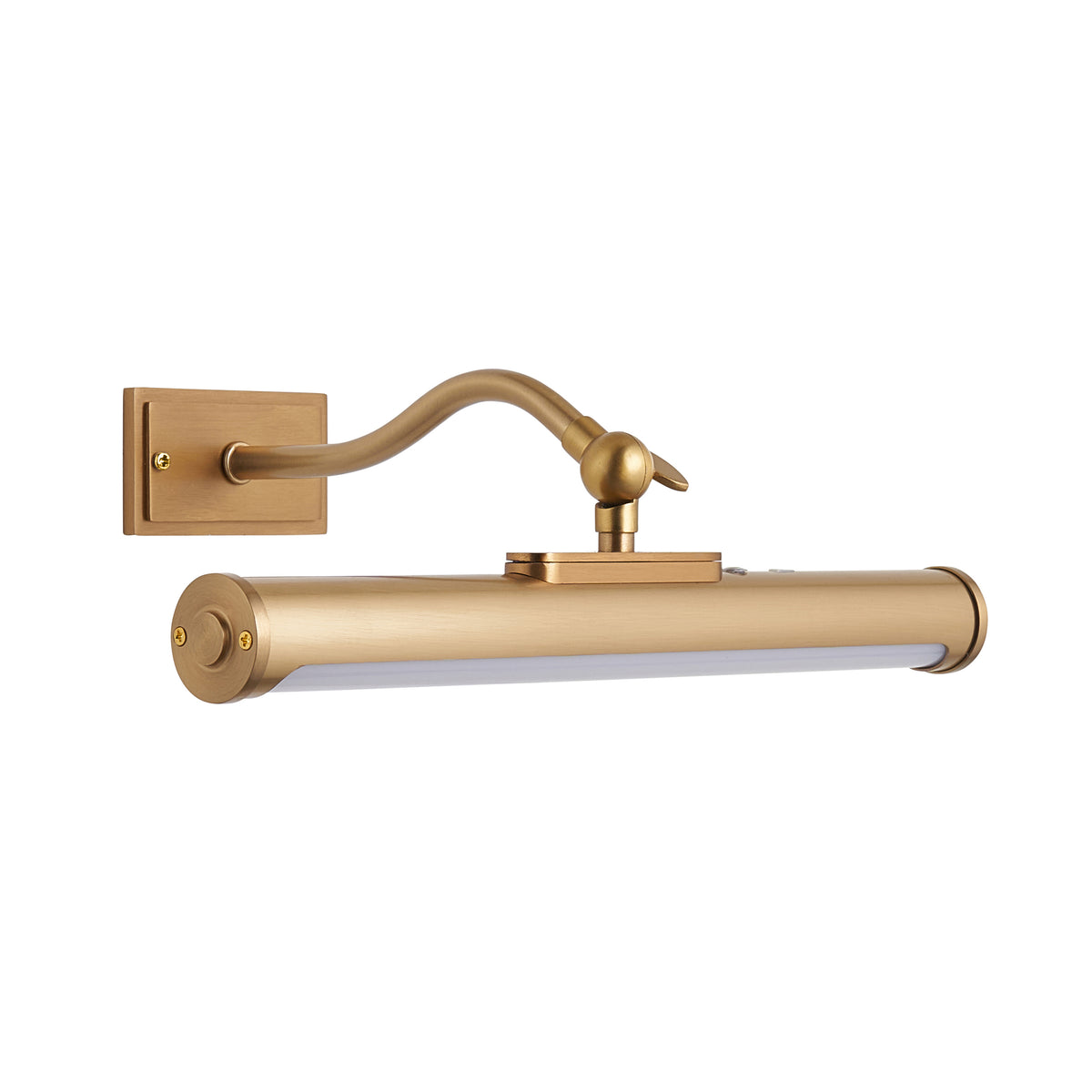 Endon Maris Rechargeable Picture Light - Warm Brass Plate & Frosted PC
