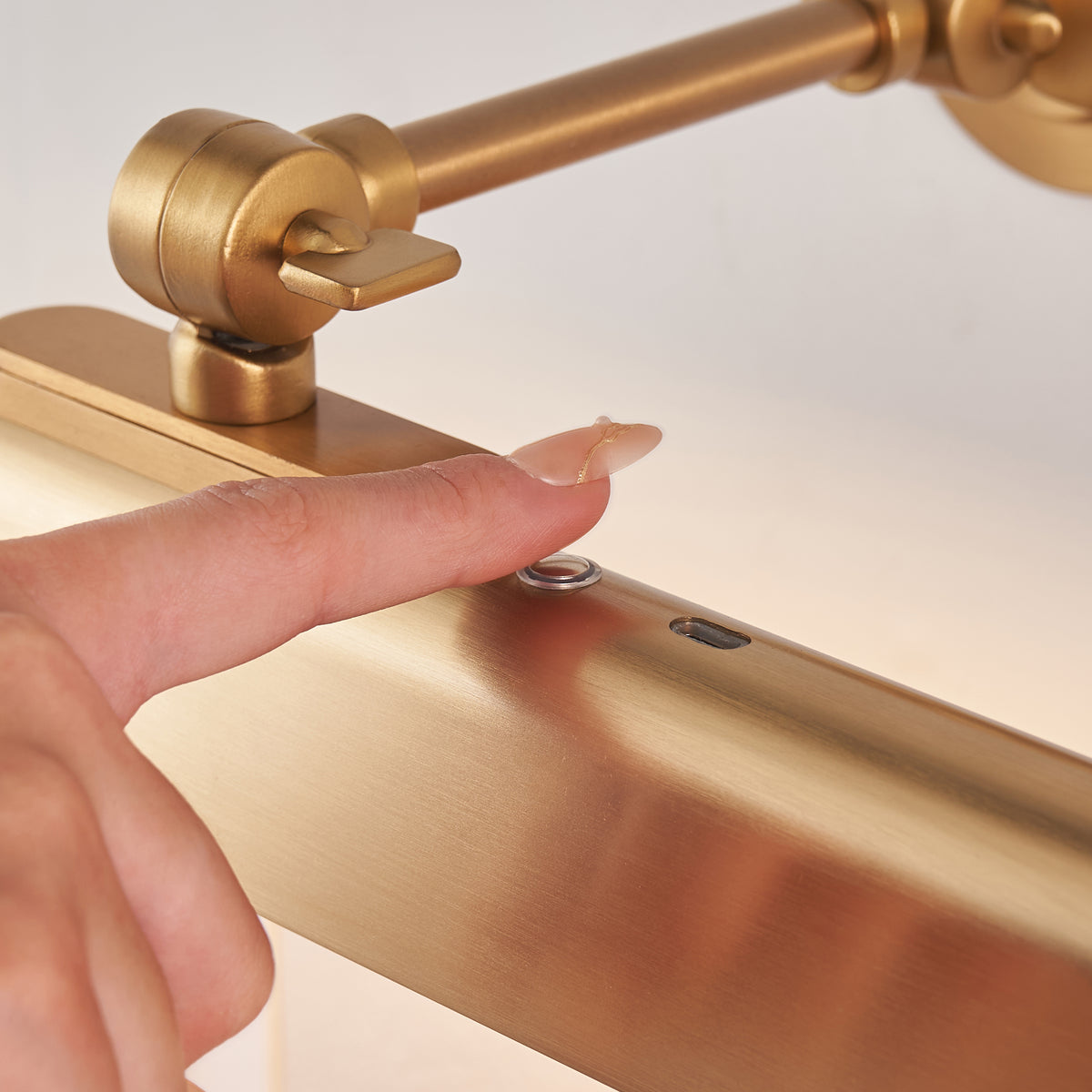 Endon Dalyan Rechargeable Picture Light - Warm Brass Plate & Frosted PC