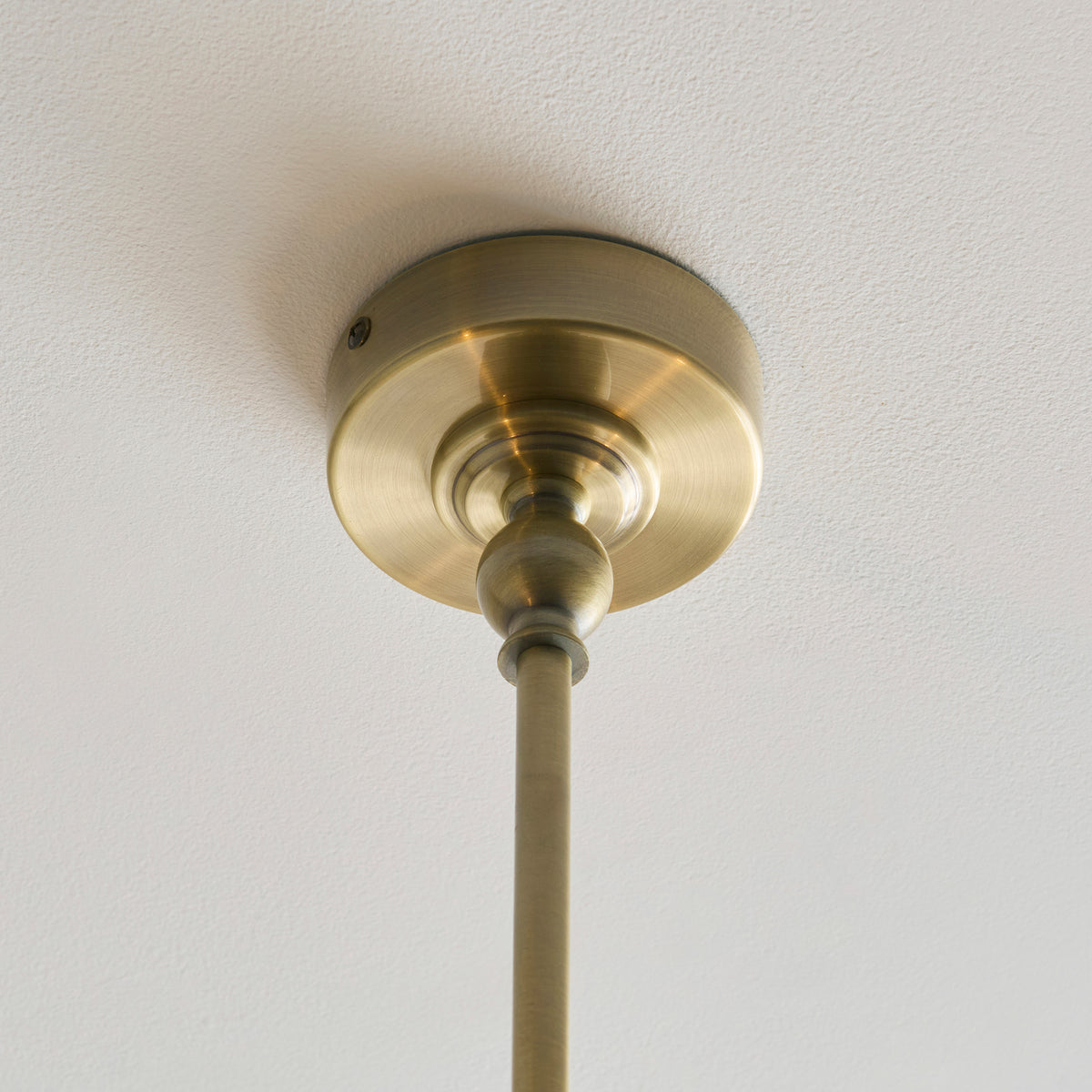 Endon Jericho 2 Light Linear Pendant - Antique Brass Plate & Natural Rattan