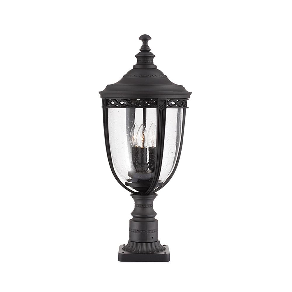 Feiss English Bridle 3 Light Large Pedestal - Black