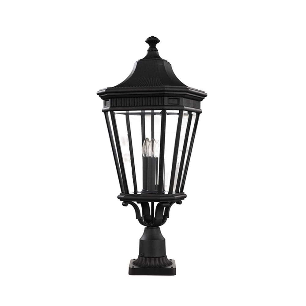 Feiss Cotswold Lane 3 Light Large Pedestal - Black