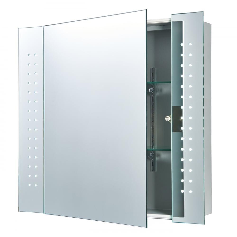 Saxby Revelo Shaver Cabinet Mirror with Motion Sensor and Dual Socket