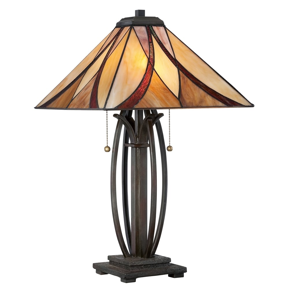 Quoizel Asheville 2 Light Table Lamp - Valiant Bronze
