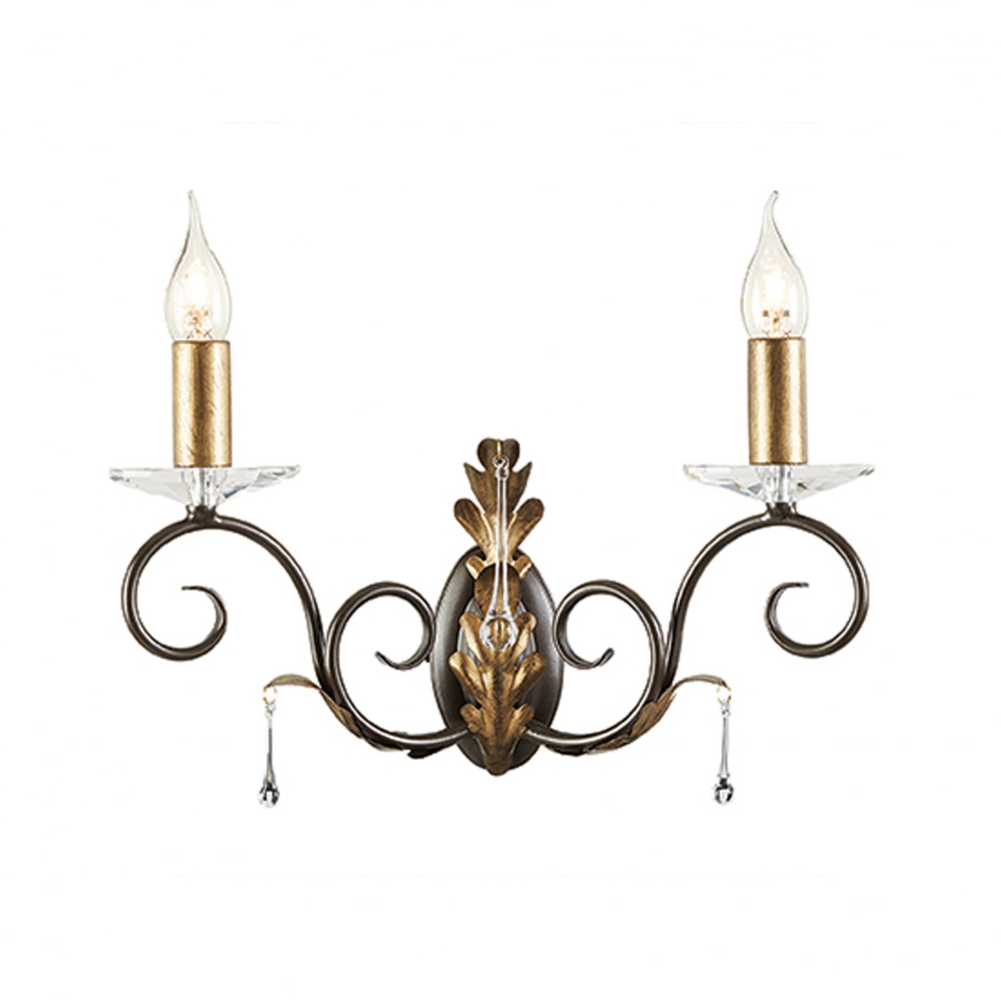 Elstead Amarilli 2 Light Wall Light - Bronze & Gold