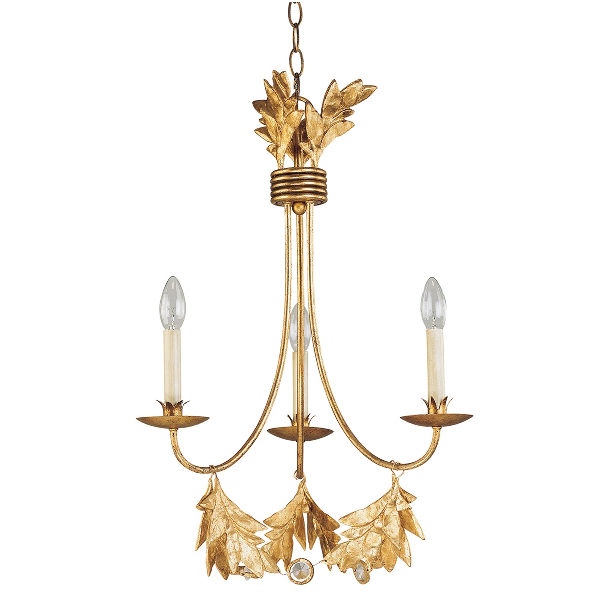 Flambeau Sweet Olive 3 Light Chandelier - Gilded Gold