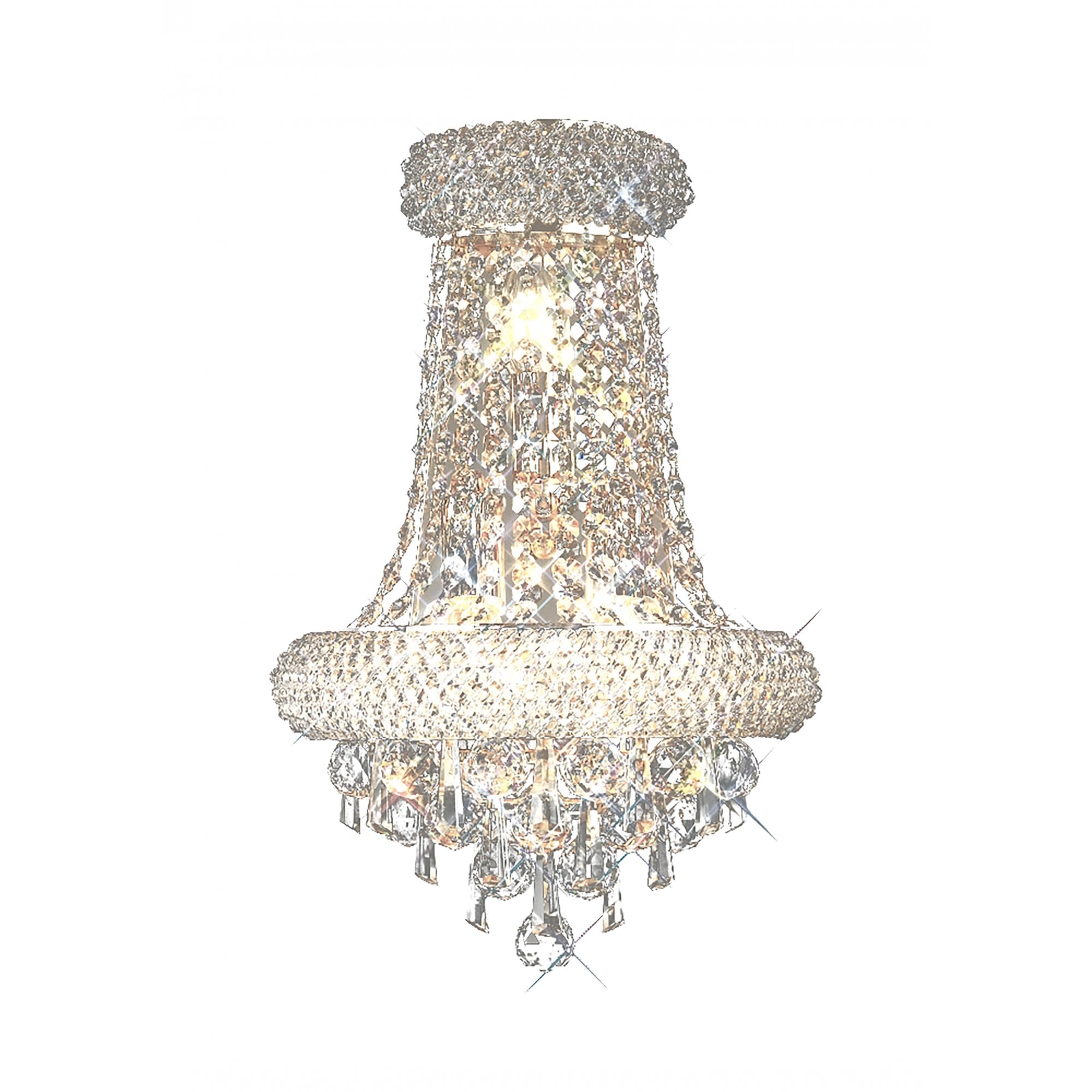 Diyas Alexandra Large 3 Light Wall Light - French Gold & Crystal