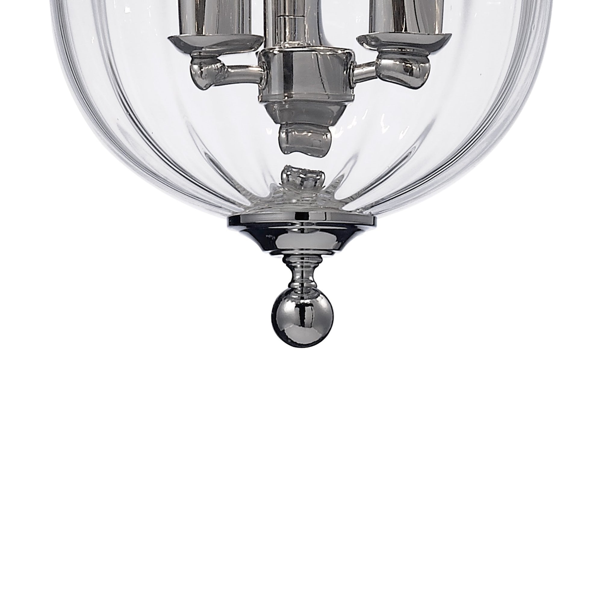 Diyas IL31072 Aubrey Pendant 3 Light Polished Chrome/Glass