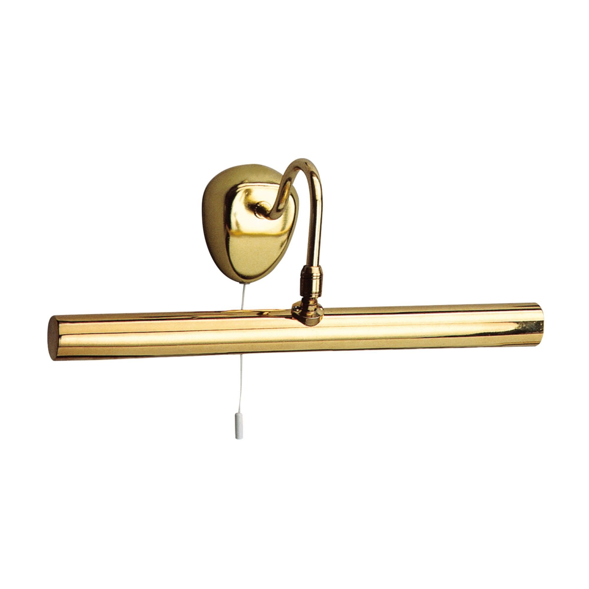 Searchlight Polished Brass 2 Light Picture Light With Adjustable Knuckle Joint