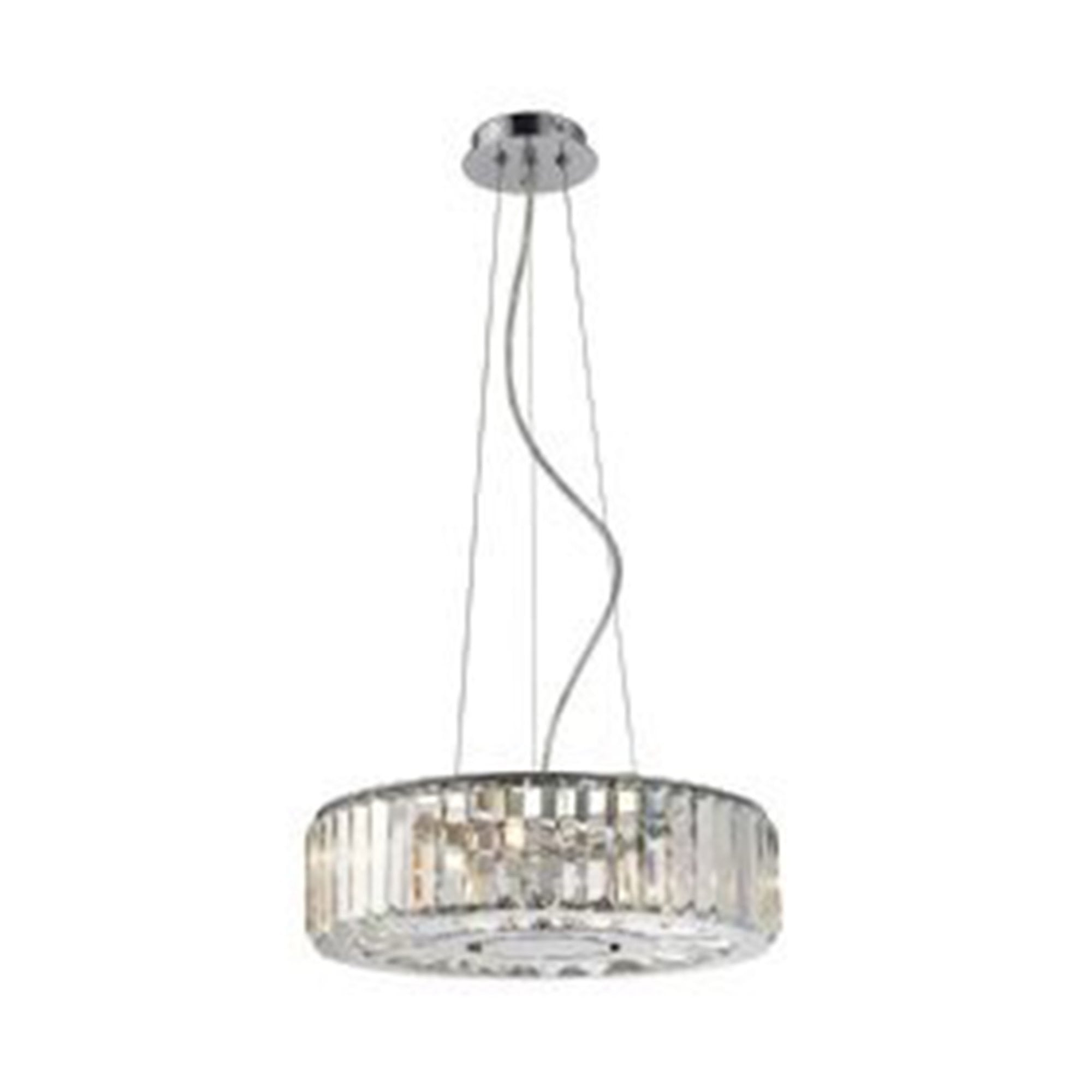 Diyas IL30072 Torre Pendant 5 Light Polished Chrome/Crystal