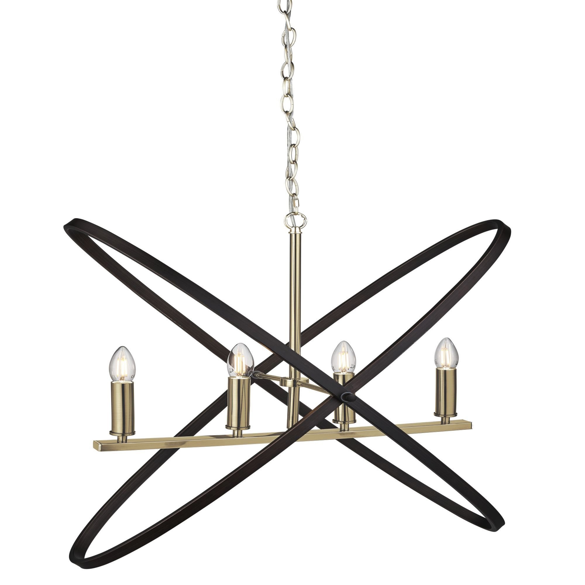 Searchlight Harding 4 Light Pendant, Bronze