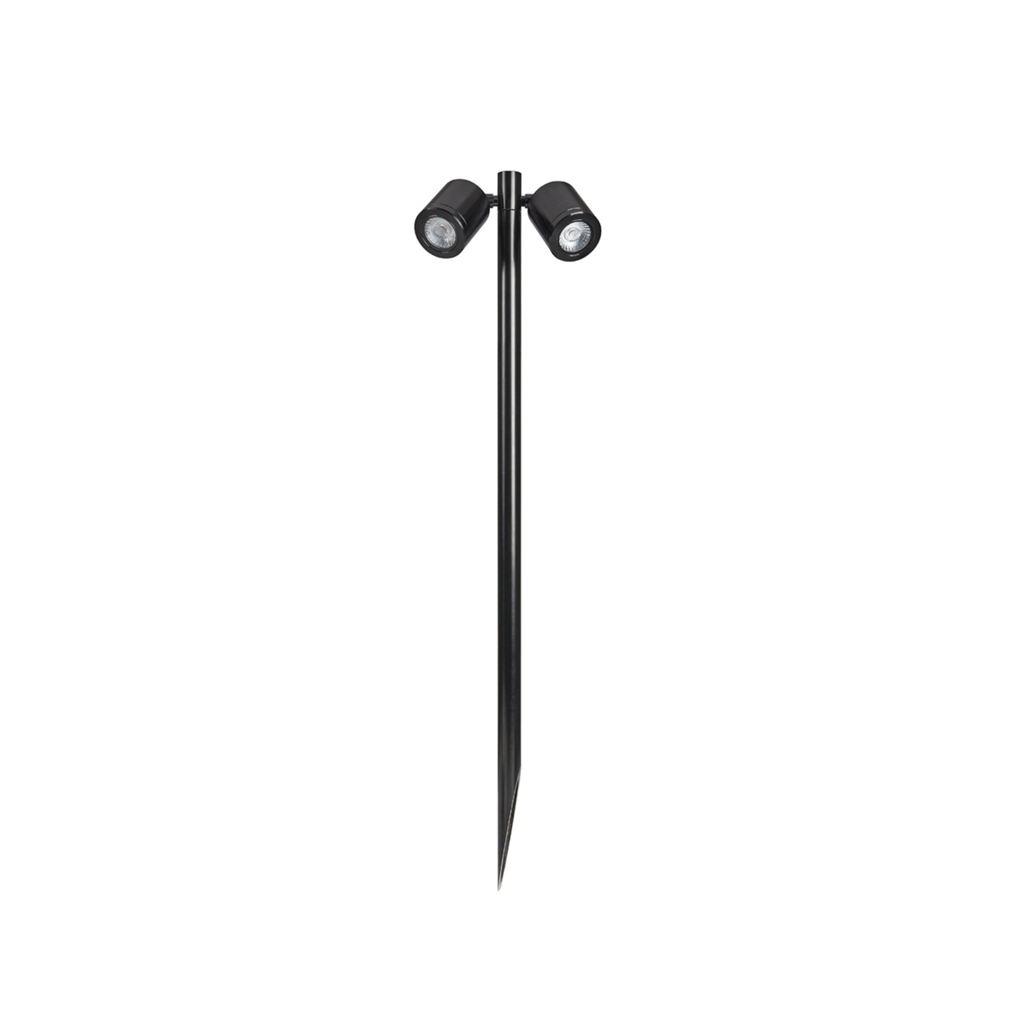Collingwood SL230 LED Twin Pole Spike Light - Black - Straight to Mains