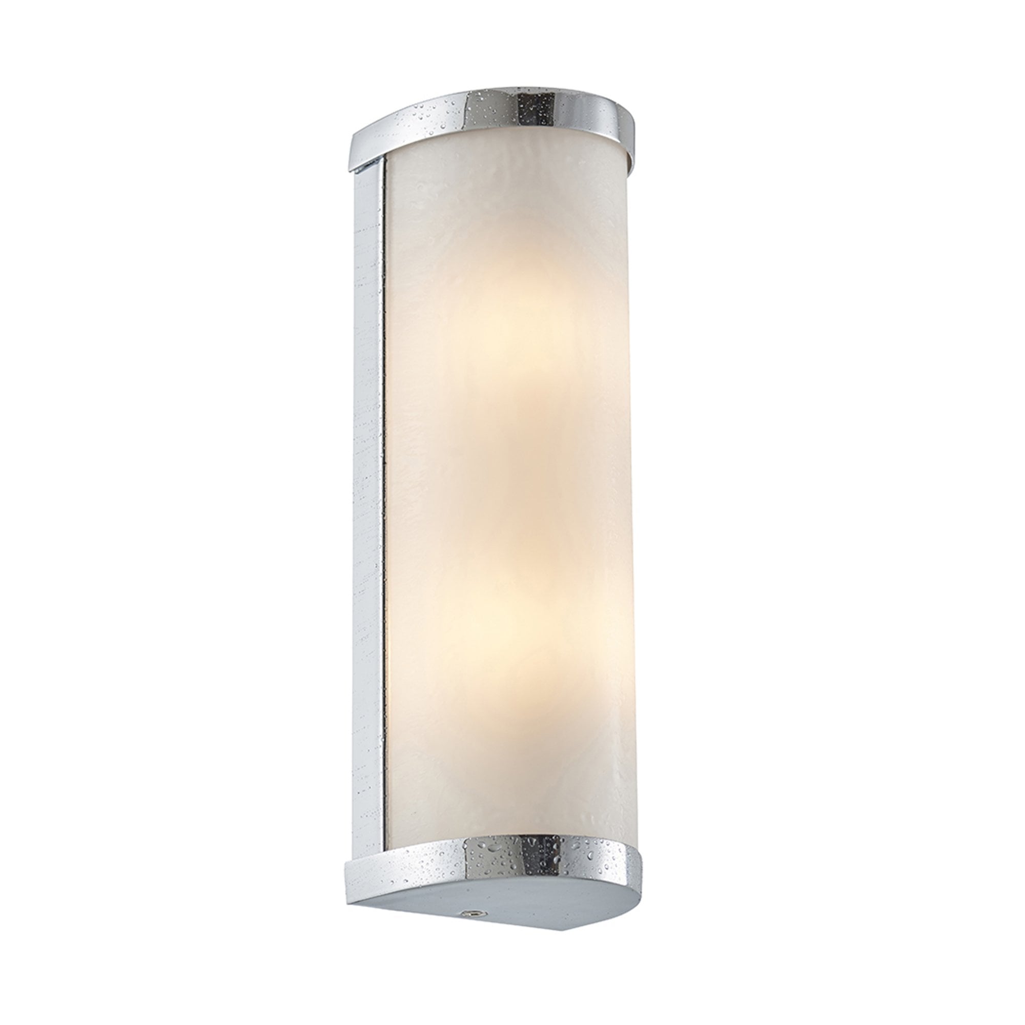 Saxby Ice 2 Light Wall Fitting IP44 - Chrome Plate
