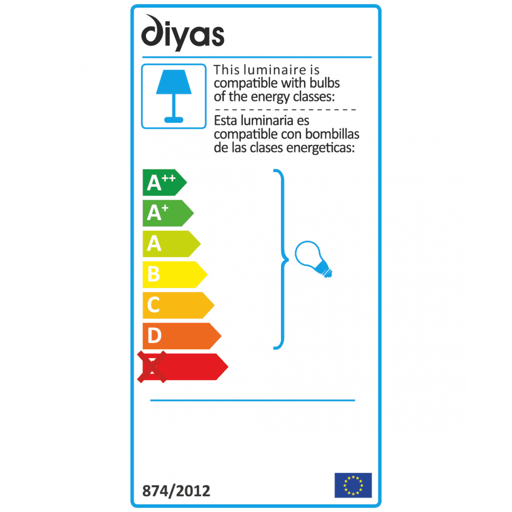 Diyas IL31173/CR Evelyn Pendant Oval With Cream Shade 4 Light Polished Chrome/Crystal