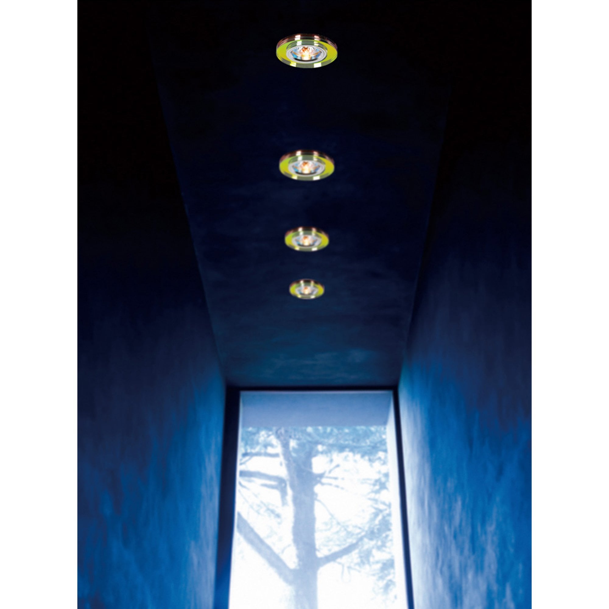 Diyas IL30834CH Crystal Downlight Square With Square Crystals Perimeter Rim 9cm - Shade Only